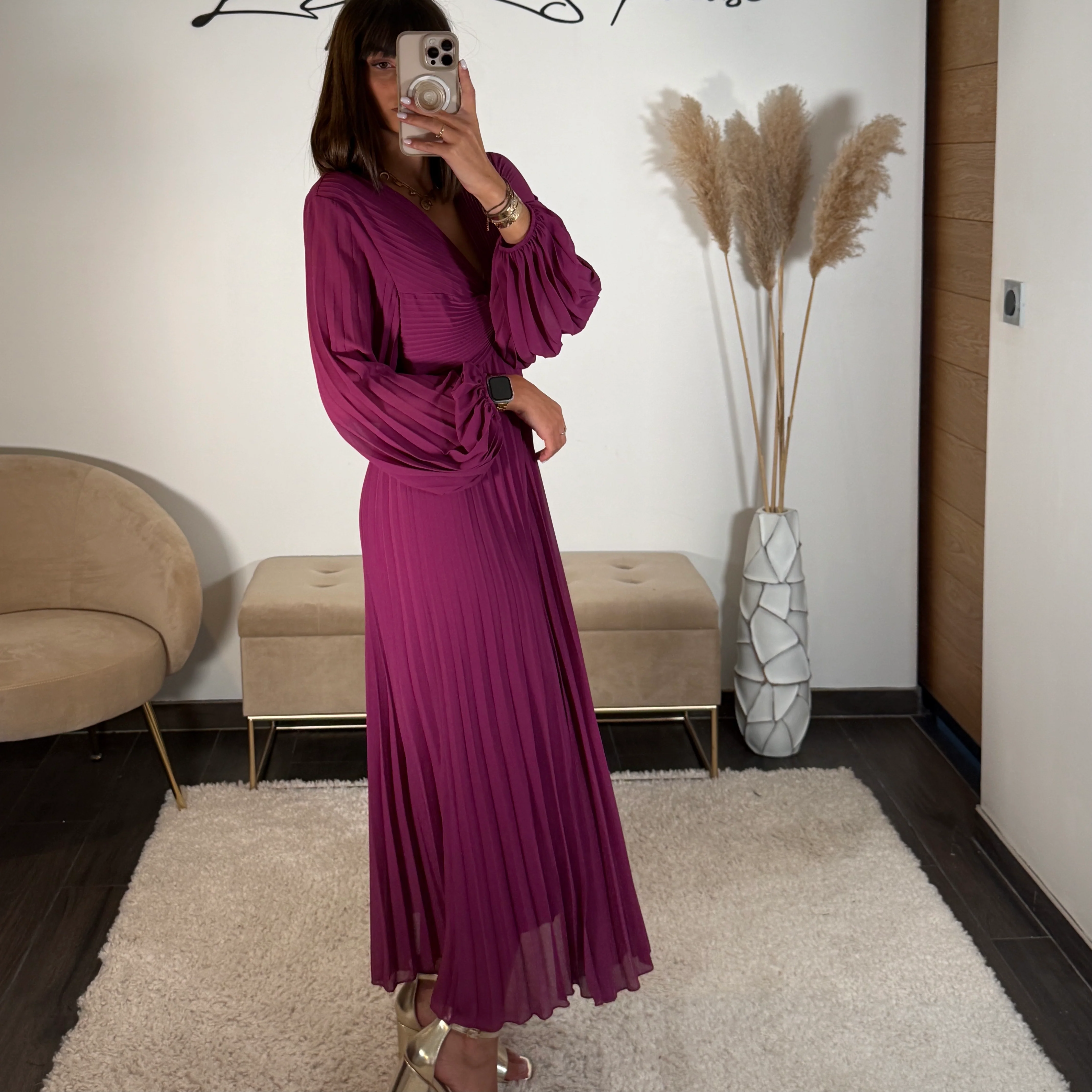 ROBE LONGUE PRUNE MAEVA - Image 3