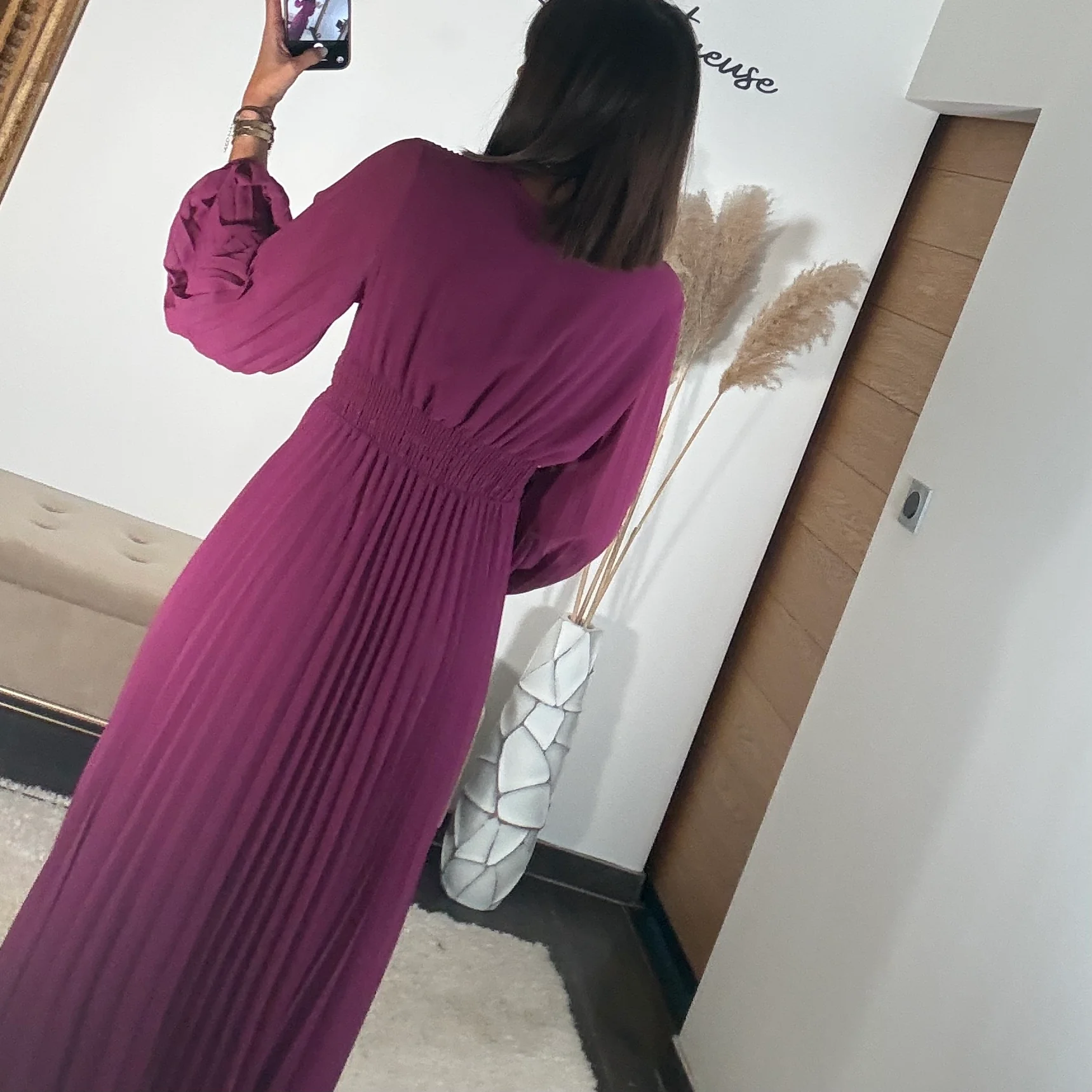 ROBE LONGUE PRUNE MAEVA - Image 4