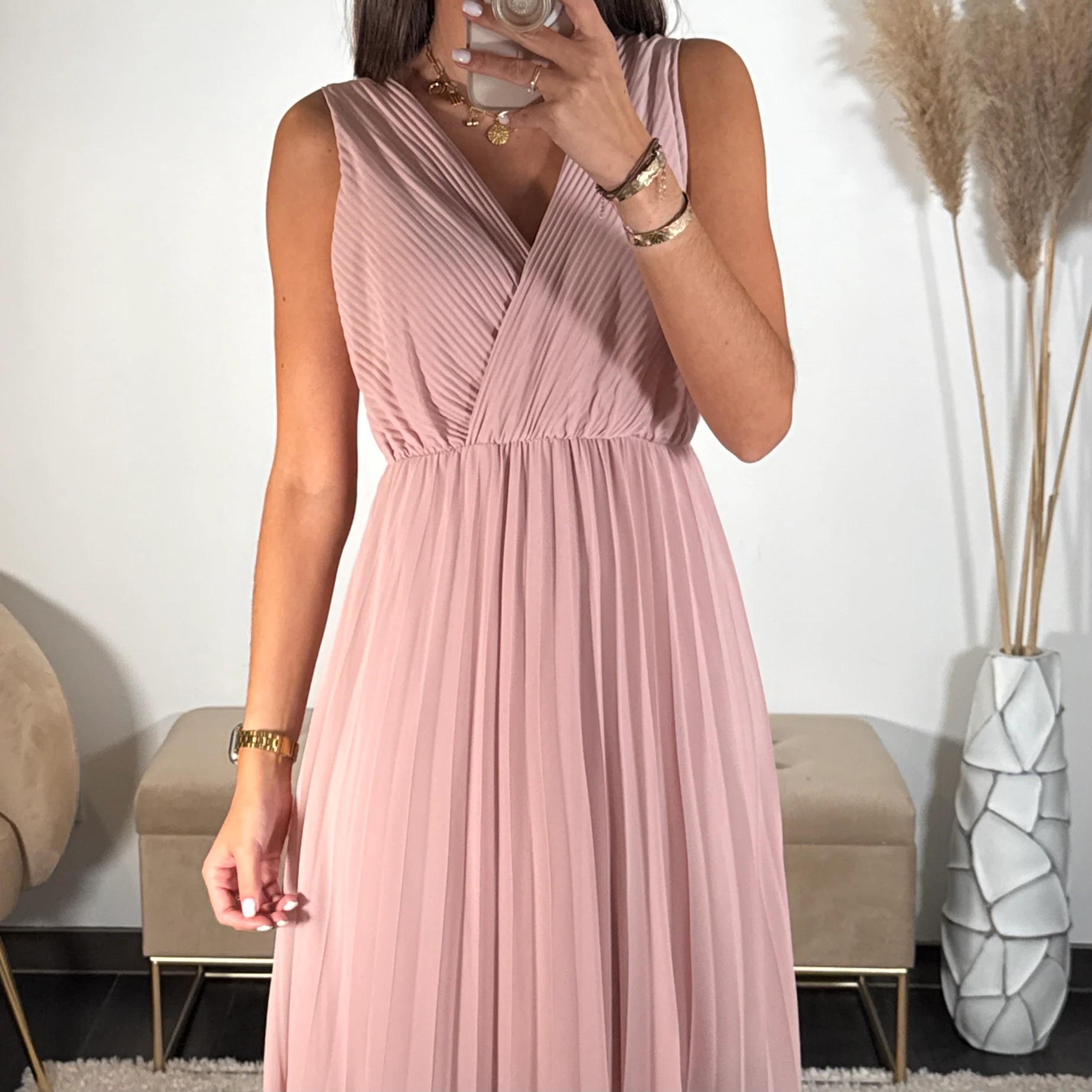 ROBE LONGUE ROSE AMBRE - Image 3