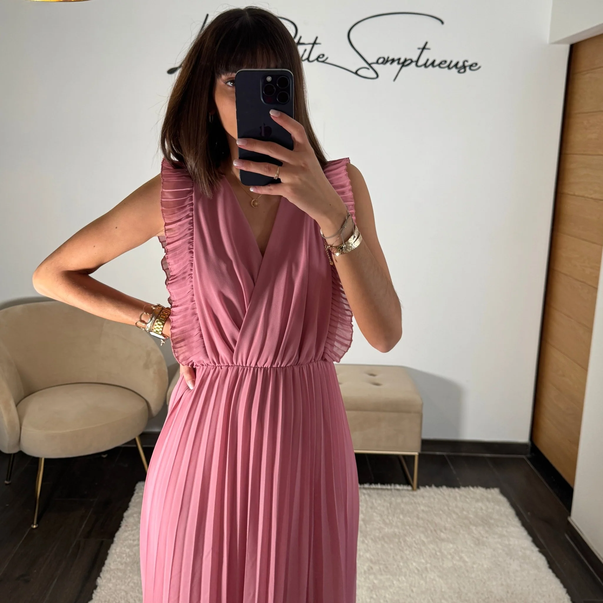 ROBE LONGUE ROSE BLUCH GABRIELLE - Image 2