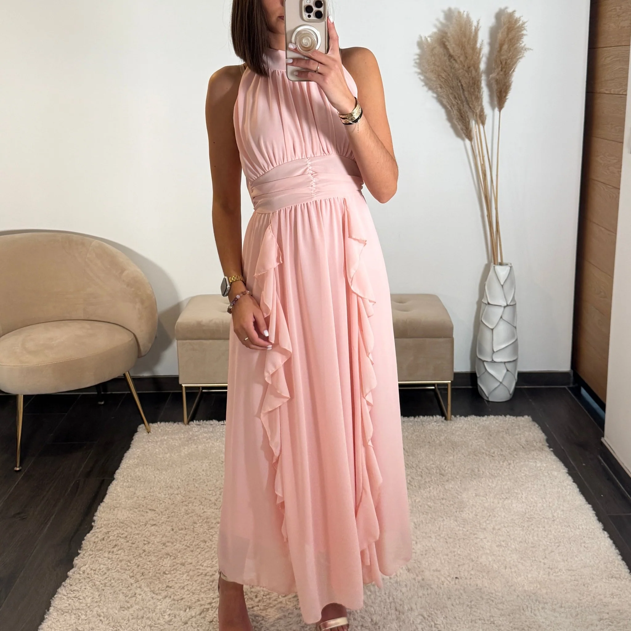 ROBE LONGUE ROSE JEANNE