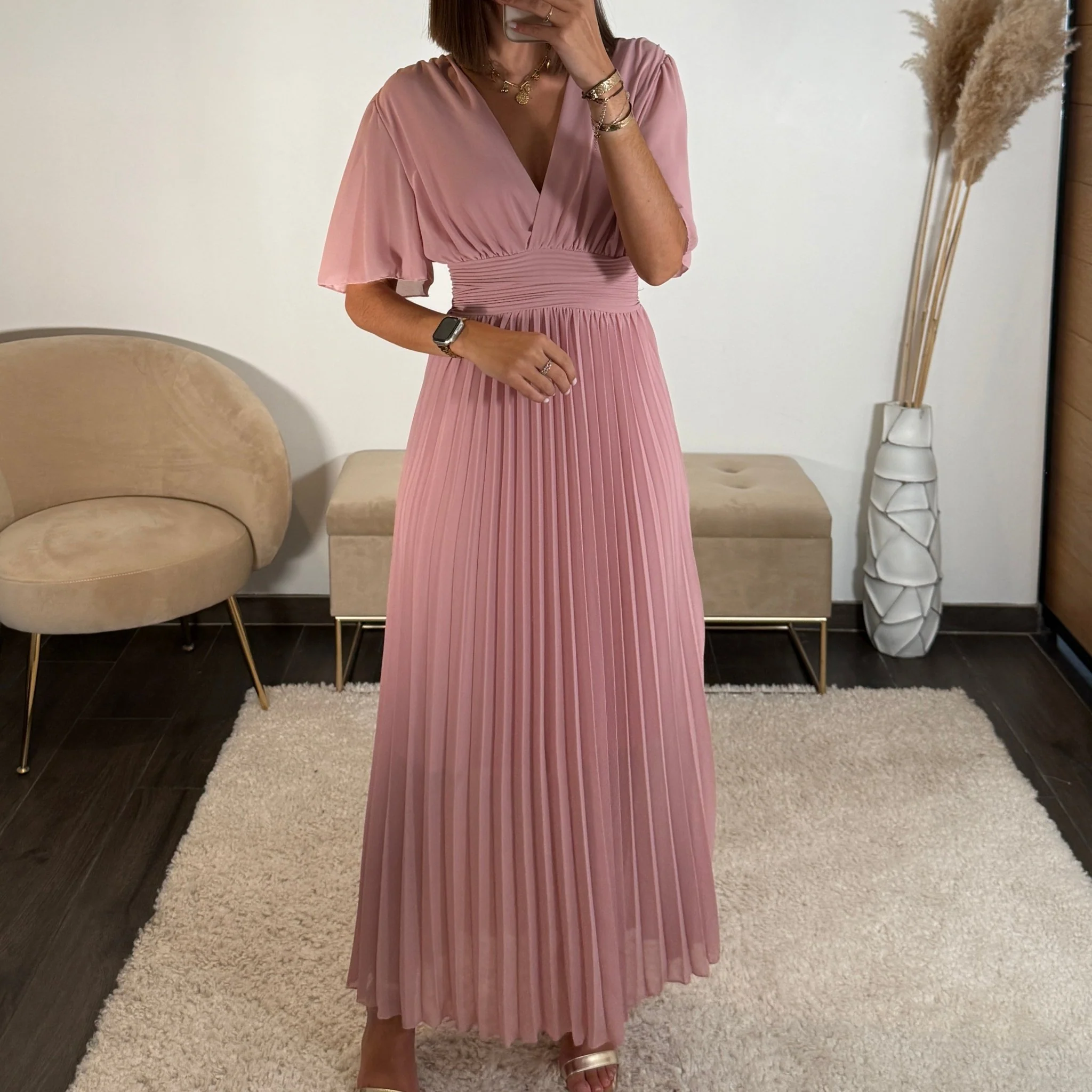 ROBE LONGUE ROSE KARENE