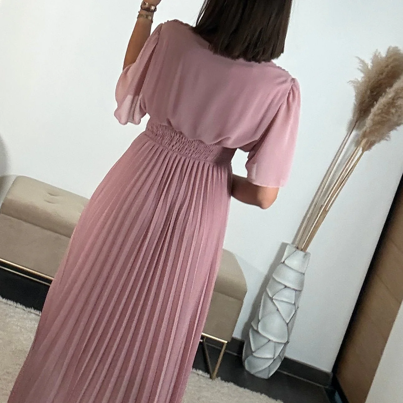 ROBE LONGUE ROSE KARENE - Image 3
