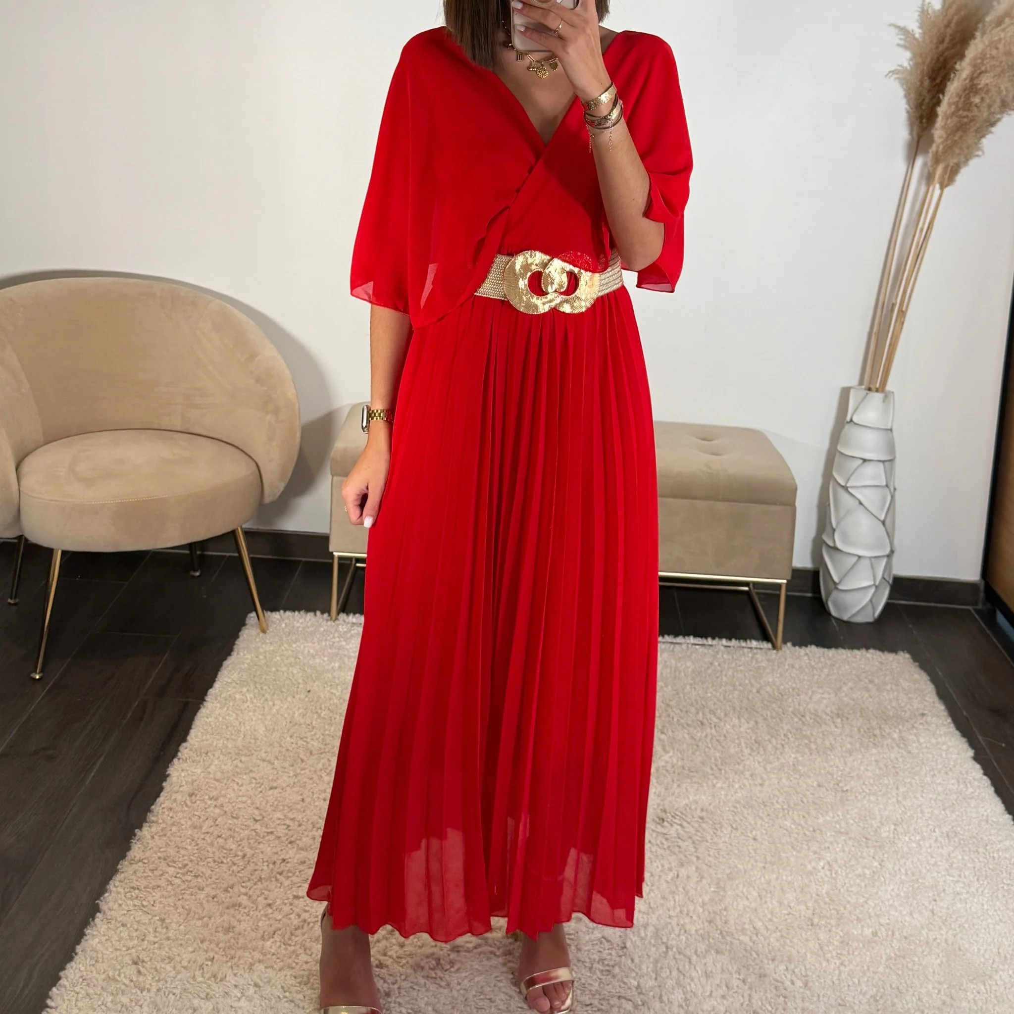 ROBE LONGUE ROUGE JULIA