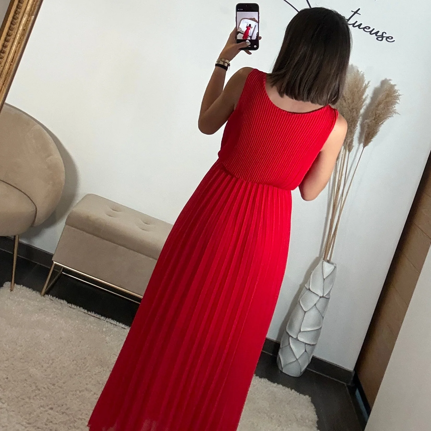 ROBE LONGUE ROUGE AMBRE - Image 4