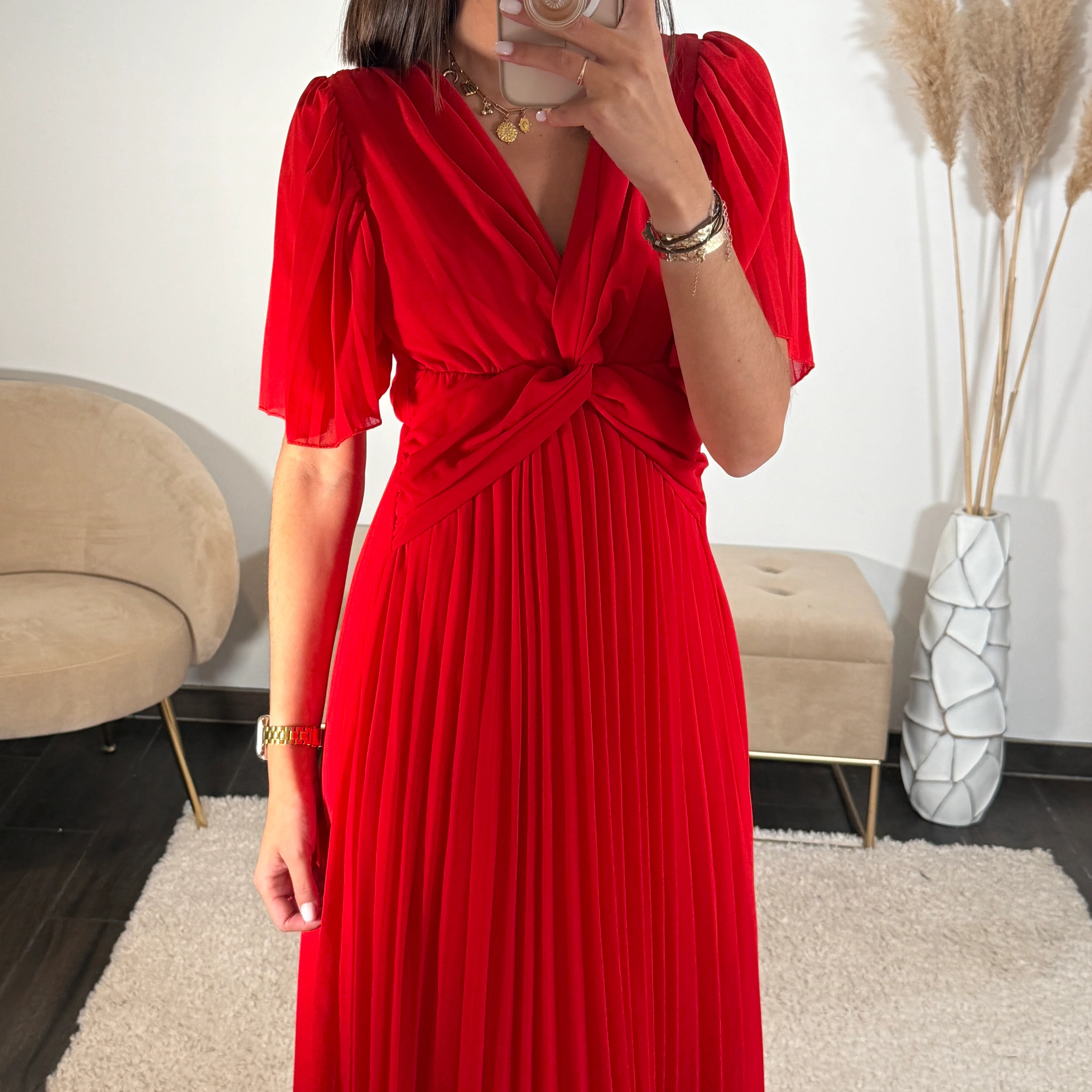 ROBE LONGUE ROUGE SELLY - Image 2