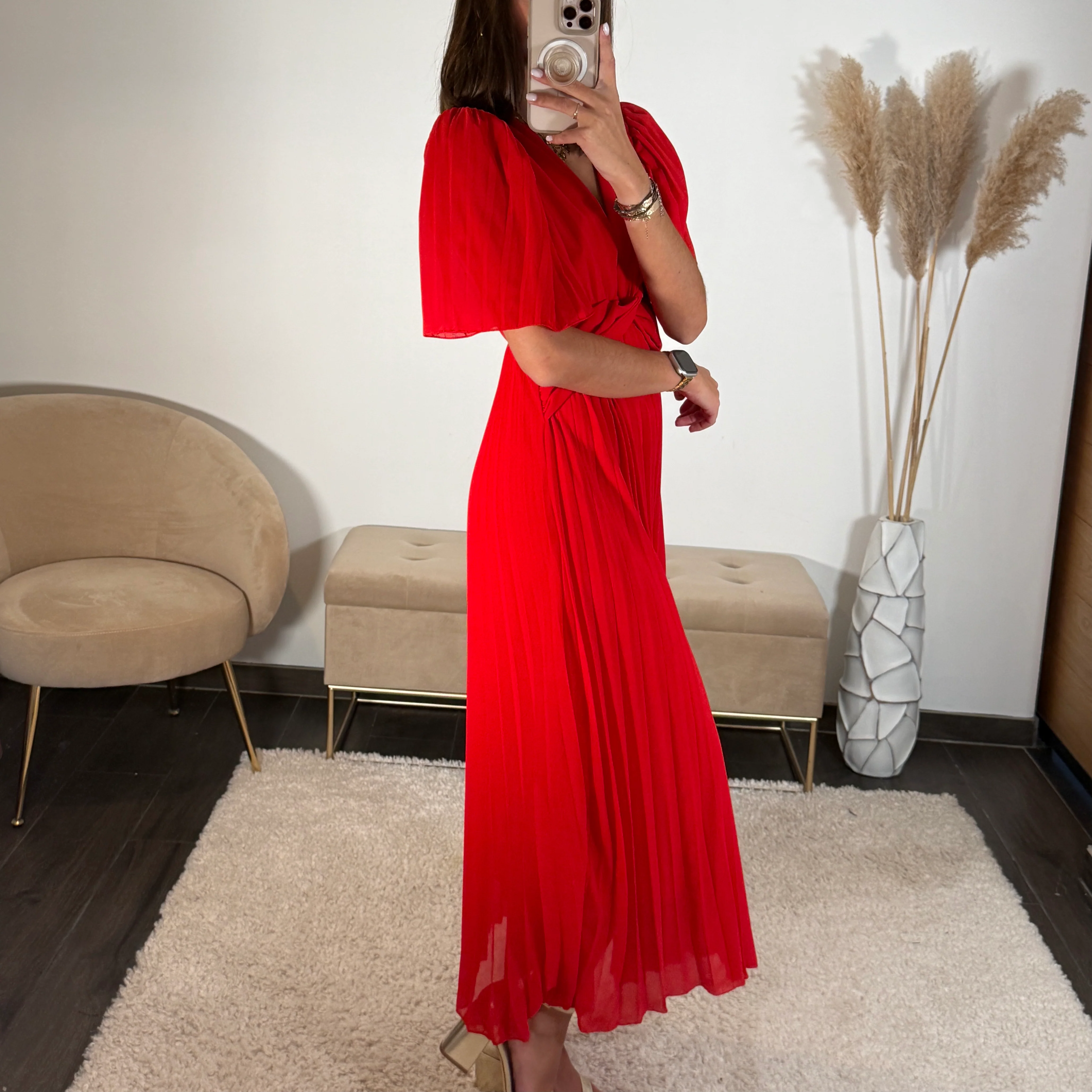 ROBE LONGUE ROUGE SELLY - Image 3