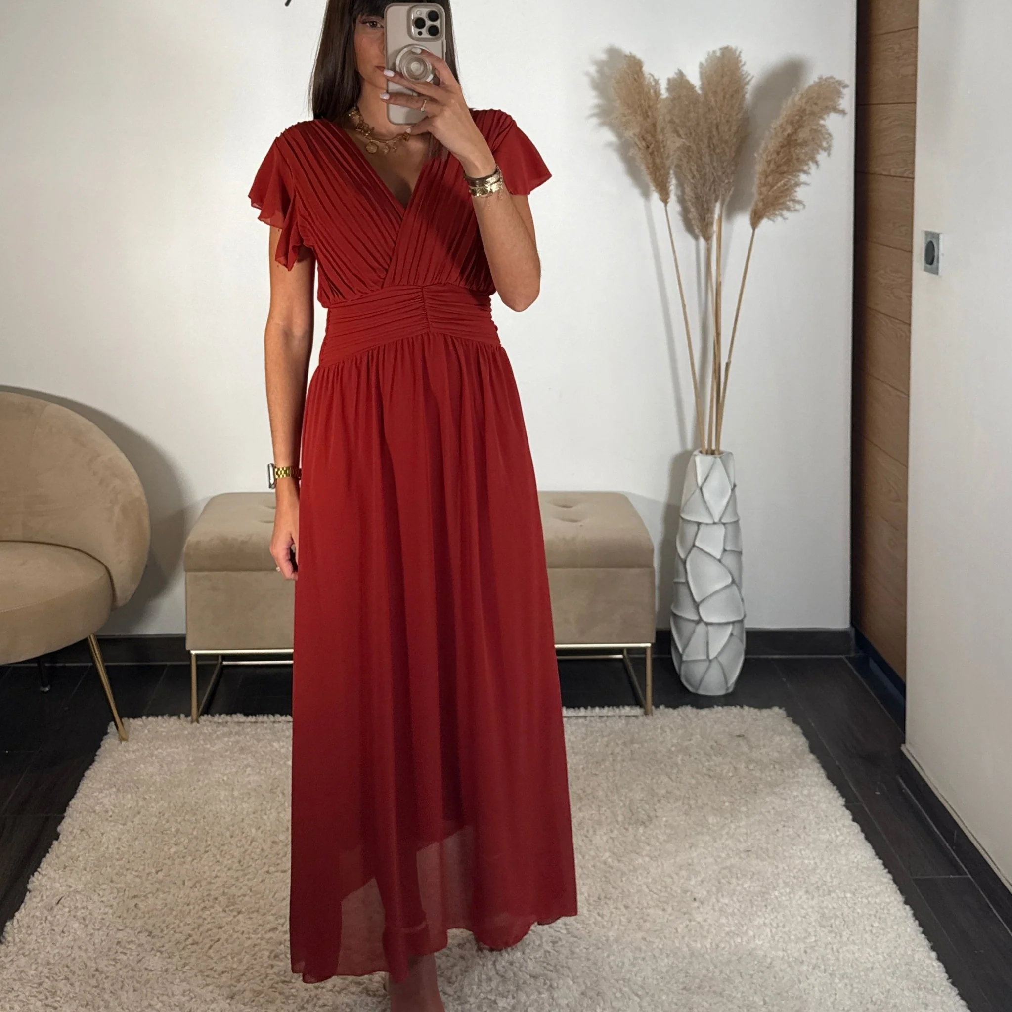 ROBE LONGUE TERRACOTTA CHARLIE