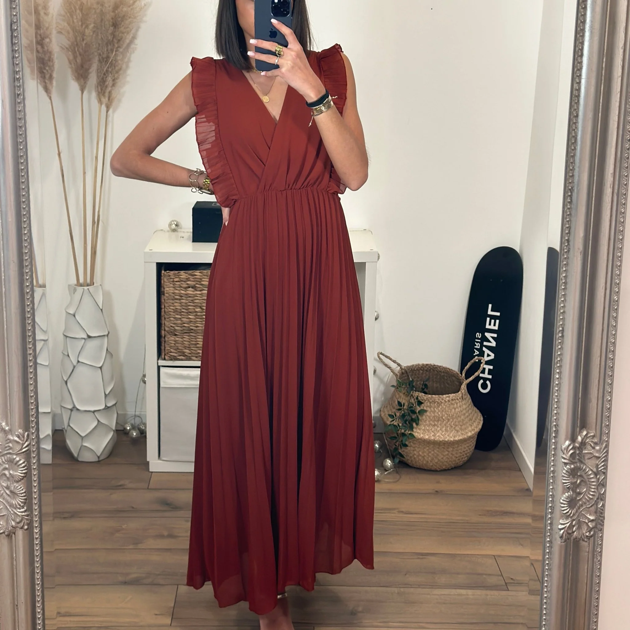 ROBE LONGUE TERRACOTTA GABRIELLE - Image 9