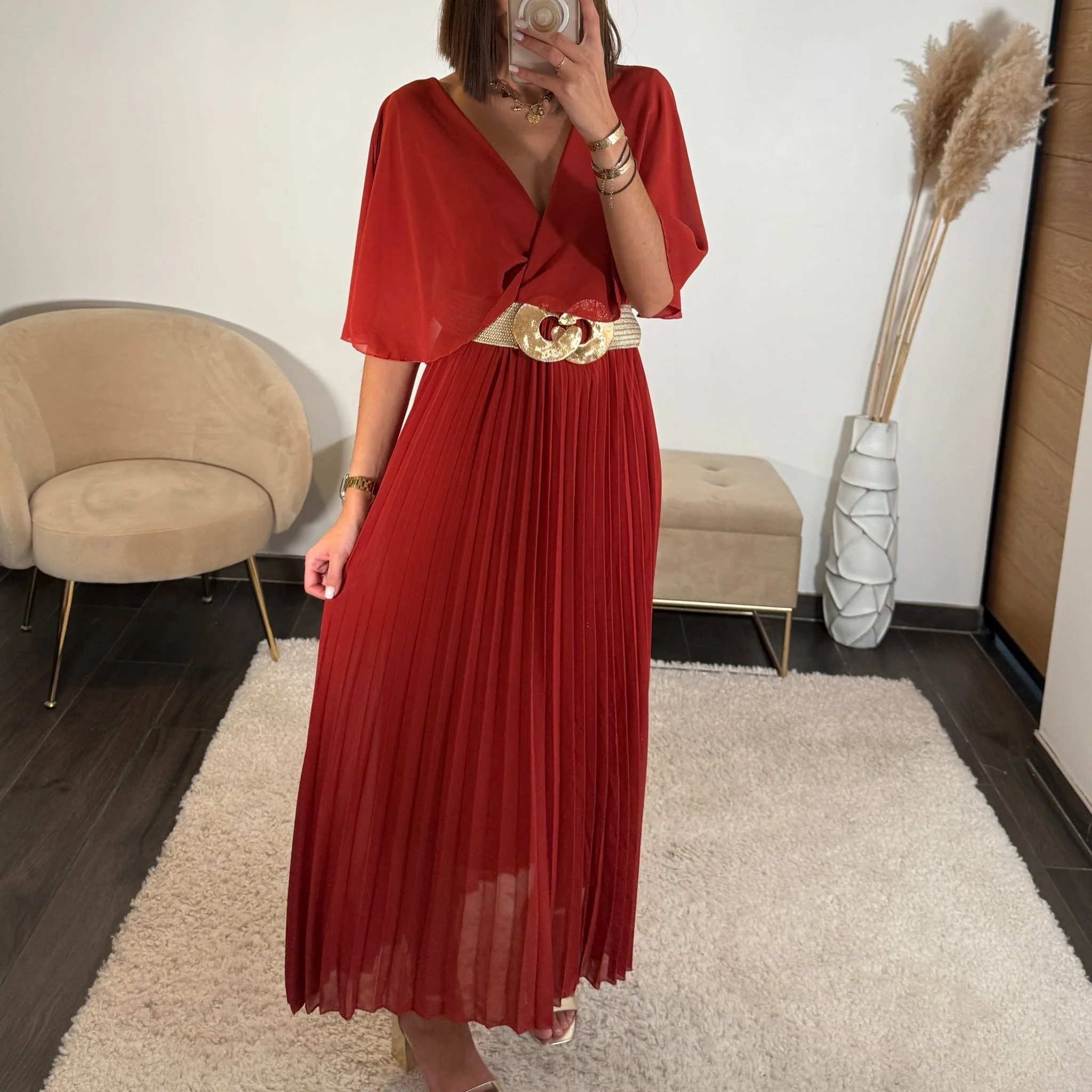 ROBE LONGUE TERRACOTTA JULIA - Image 3