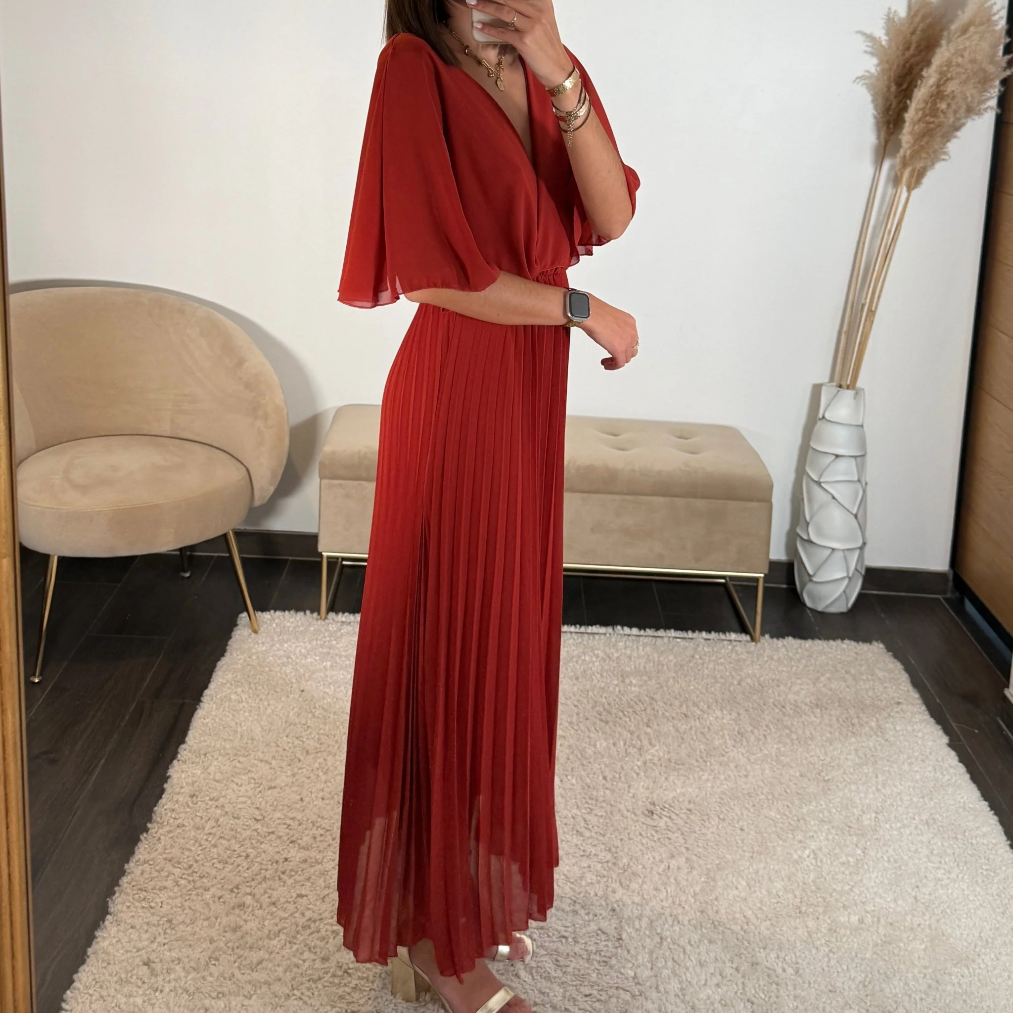ROBE LONGUE TERRACOTTA JULIA - Image 4