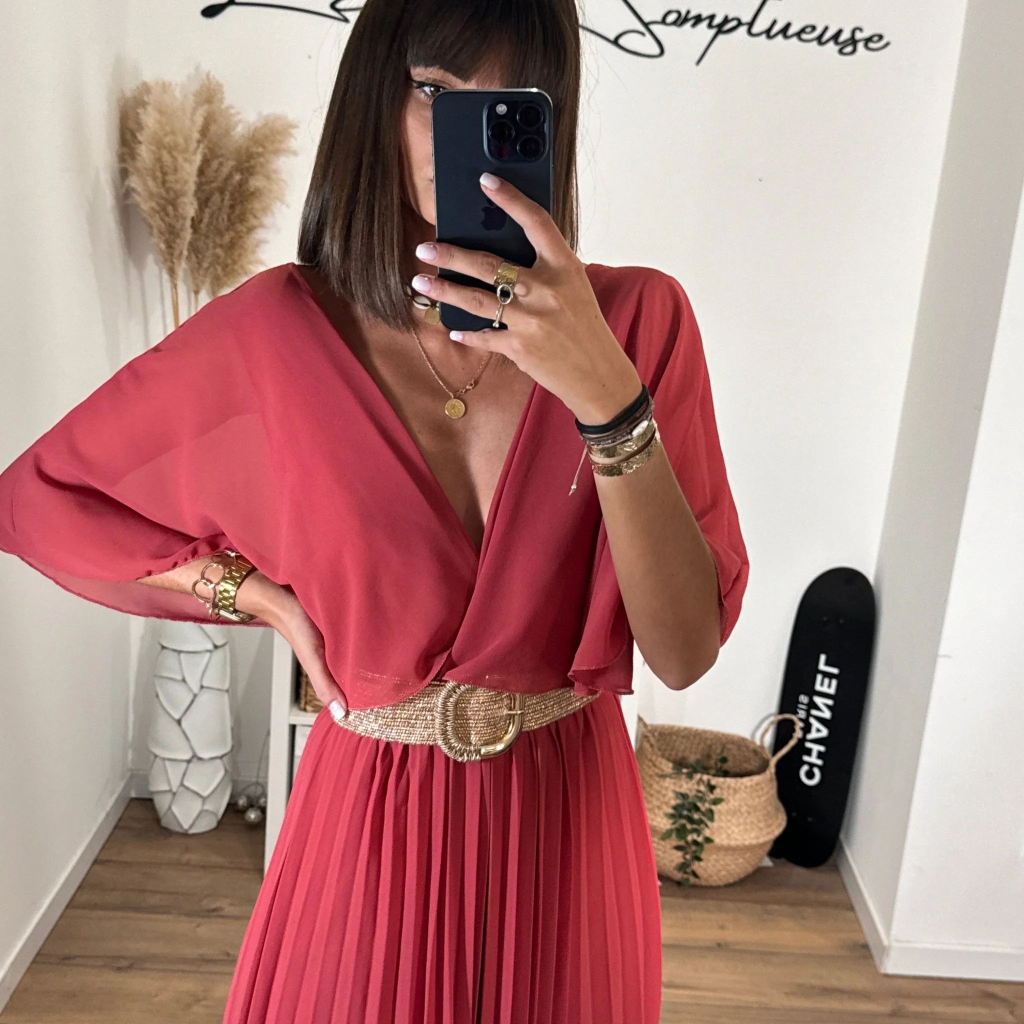 ROBE LONGUE TERRACOTTA/VIEUX ROSE JULIA - Image 3