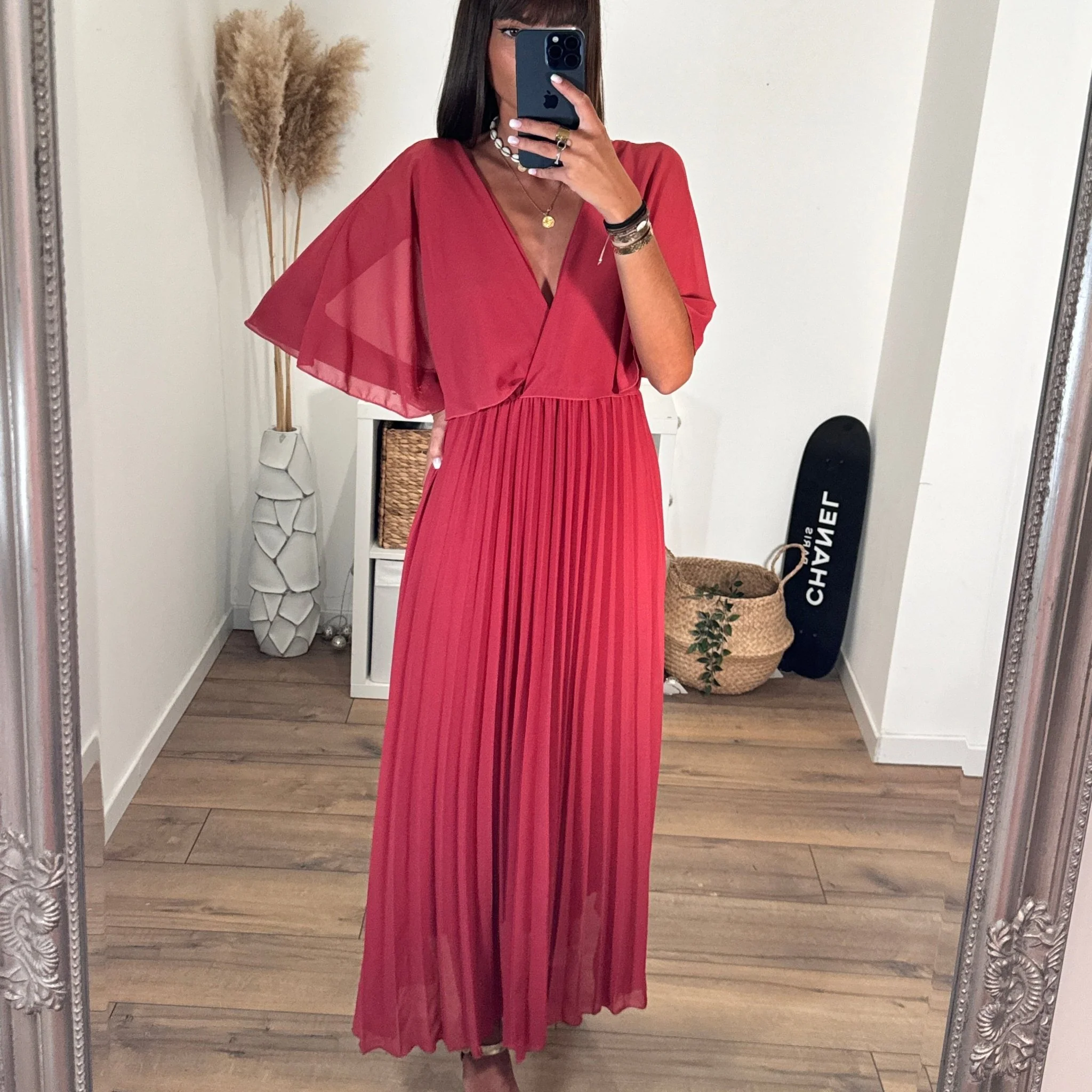 ROBE LONGUE TERRACOTTA/VIEUX ROSE JULIA - Image 4