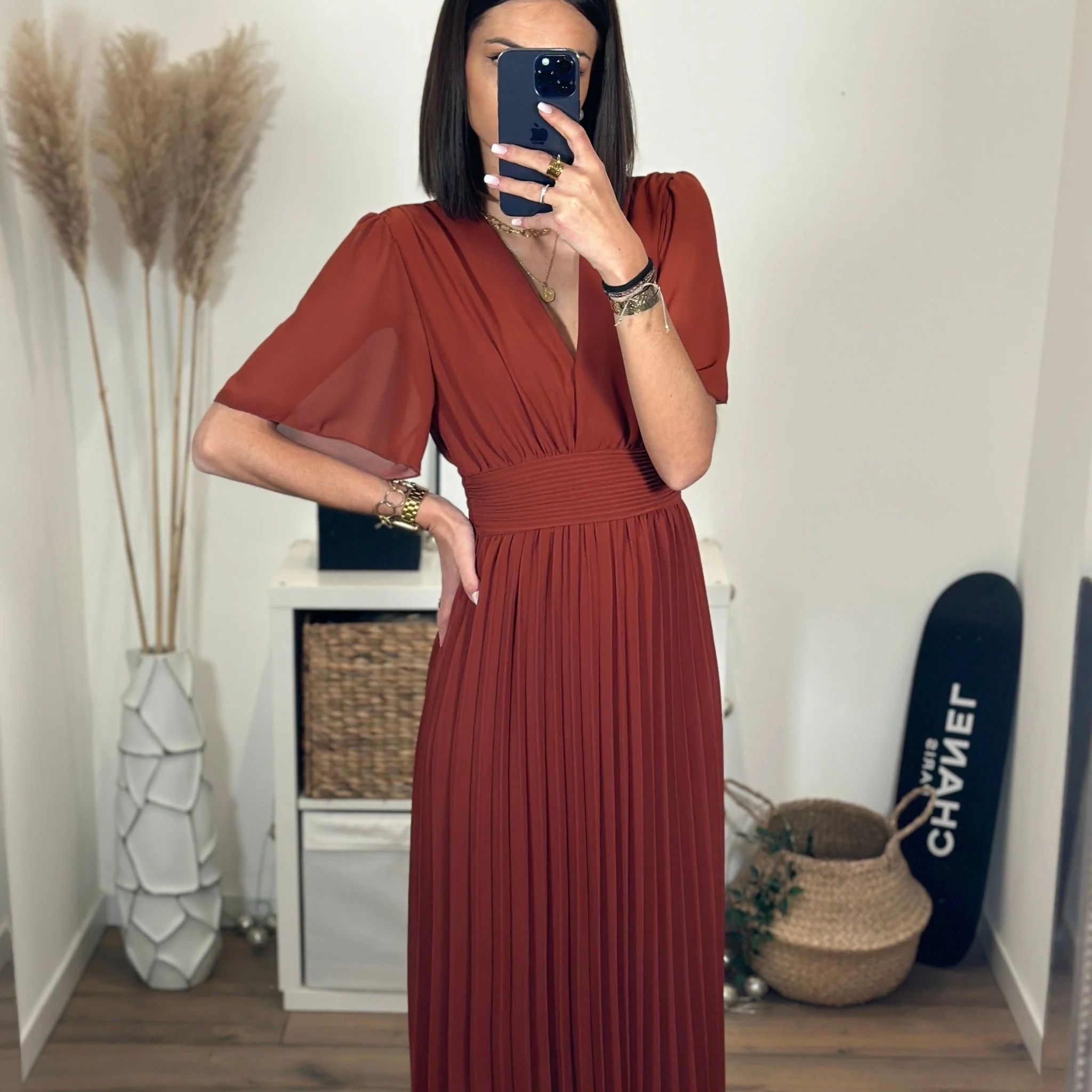 ROBE LONGUE TERRACOTTA KARENE - Image 5
