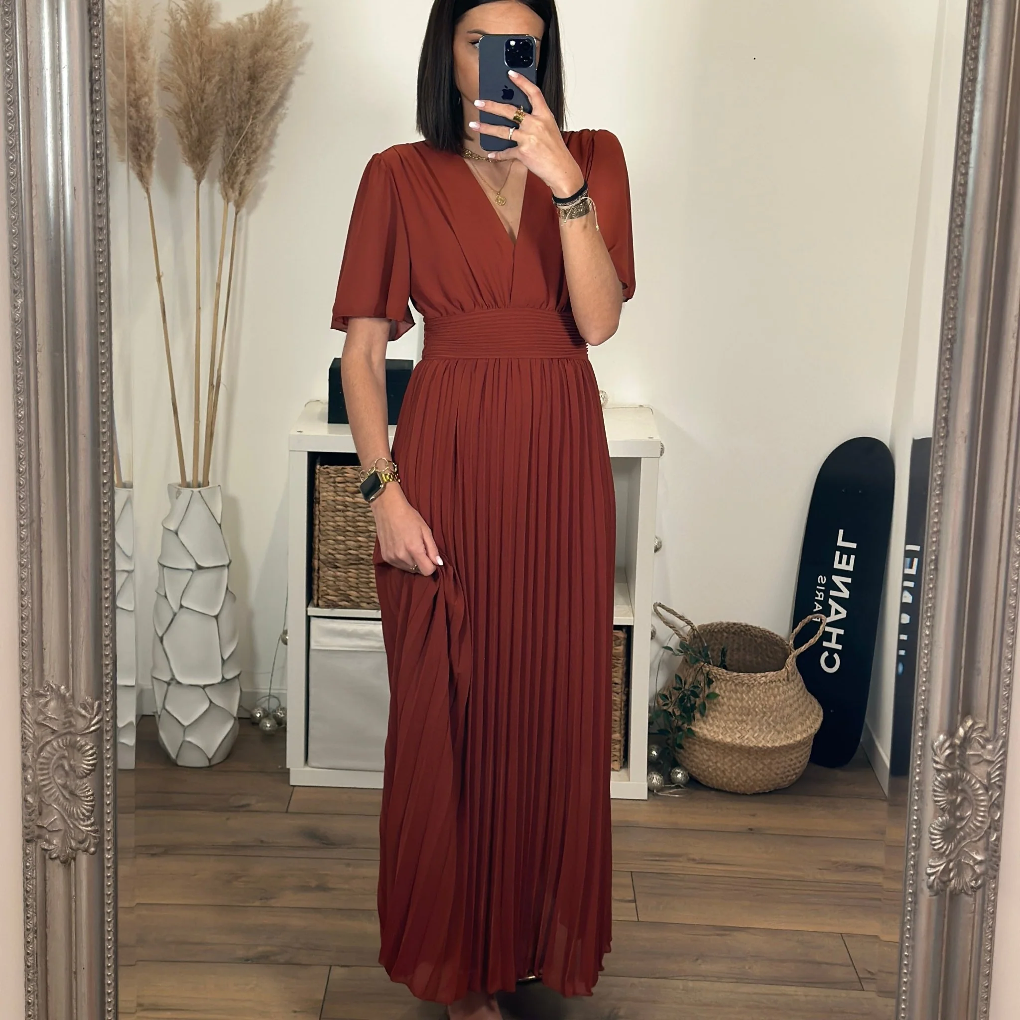 ROBE LONGUE TERRACOTTA KARENE - Image 7