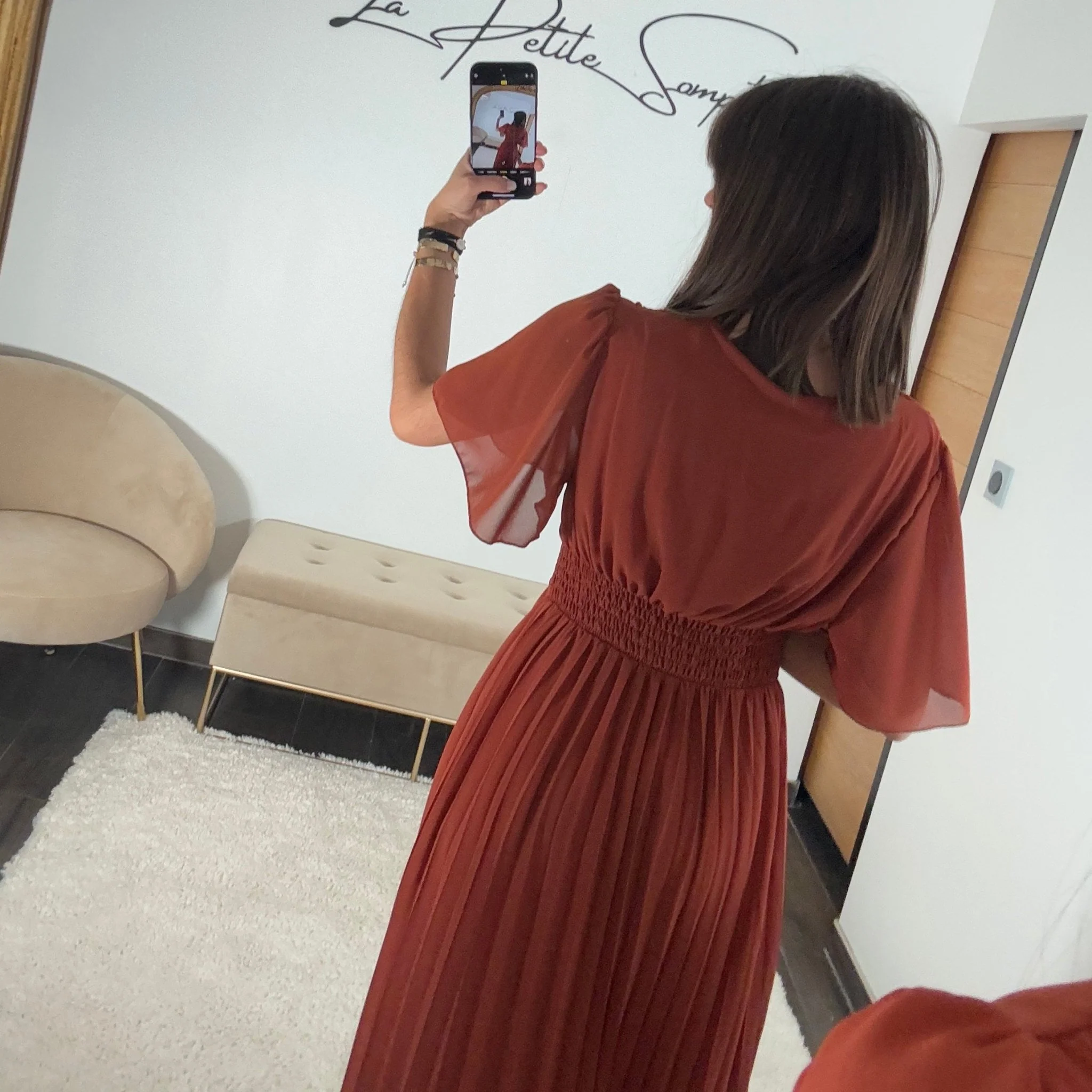 ROBE LONGUE TERRACOTTA KARENE - Image 9