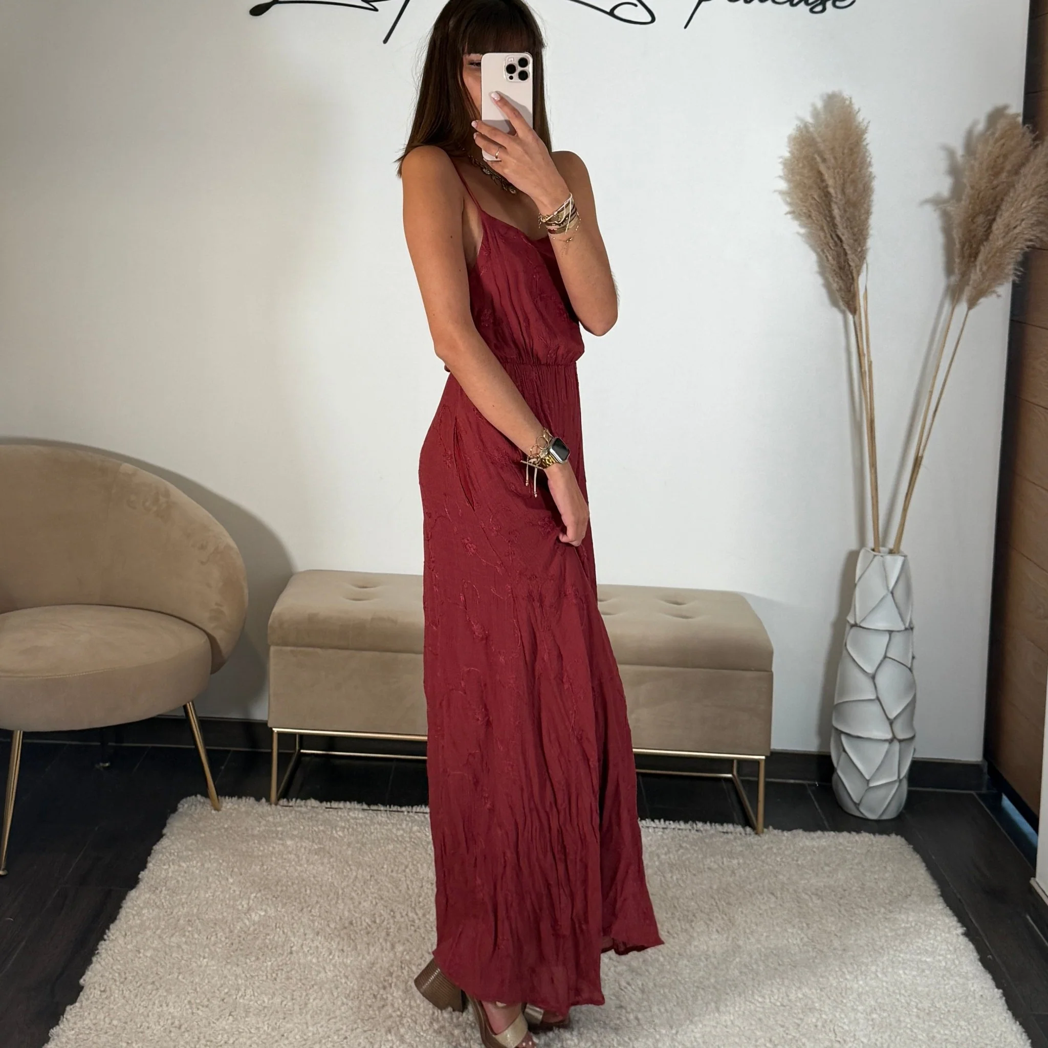 ROBE LONGUE TERRACOTTA NOURA - Image 2