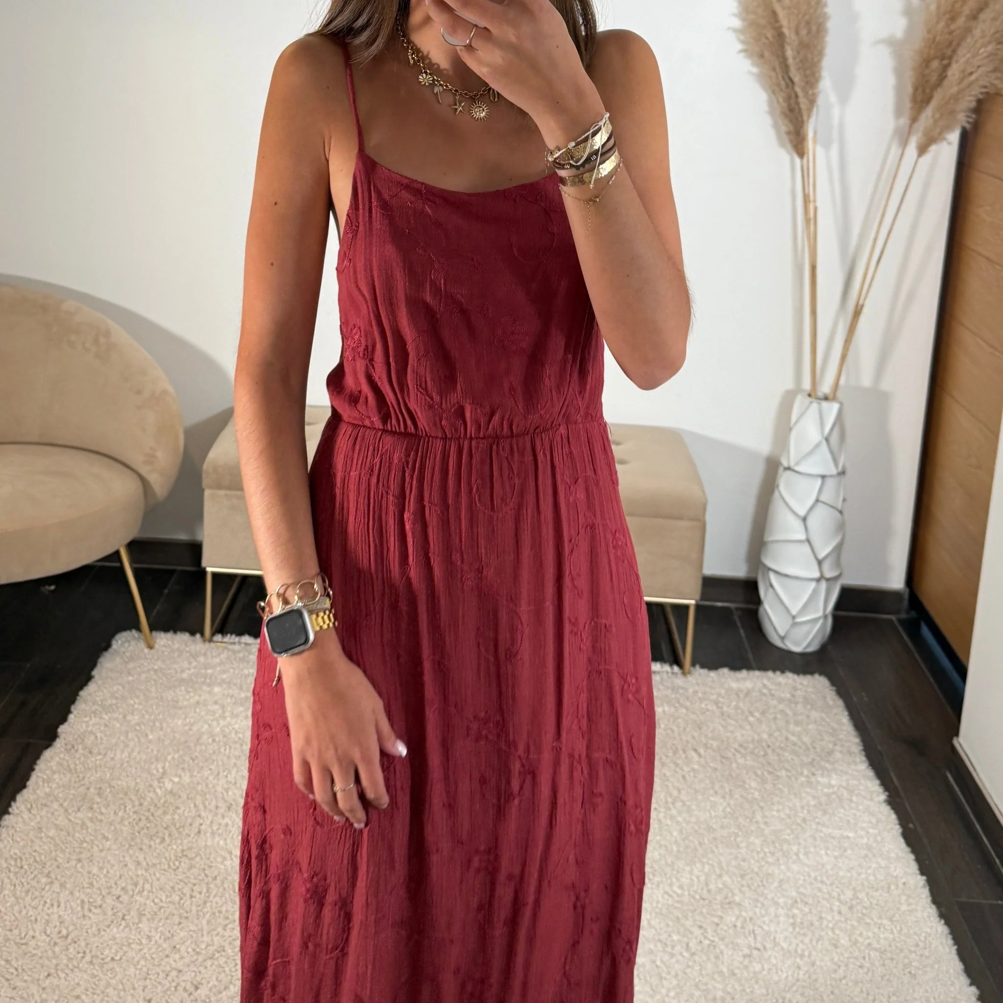ROBE LONGUE TERRACOTTA NOURA - Image 3