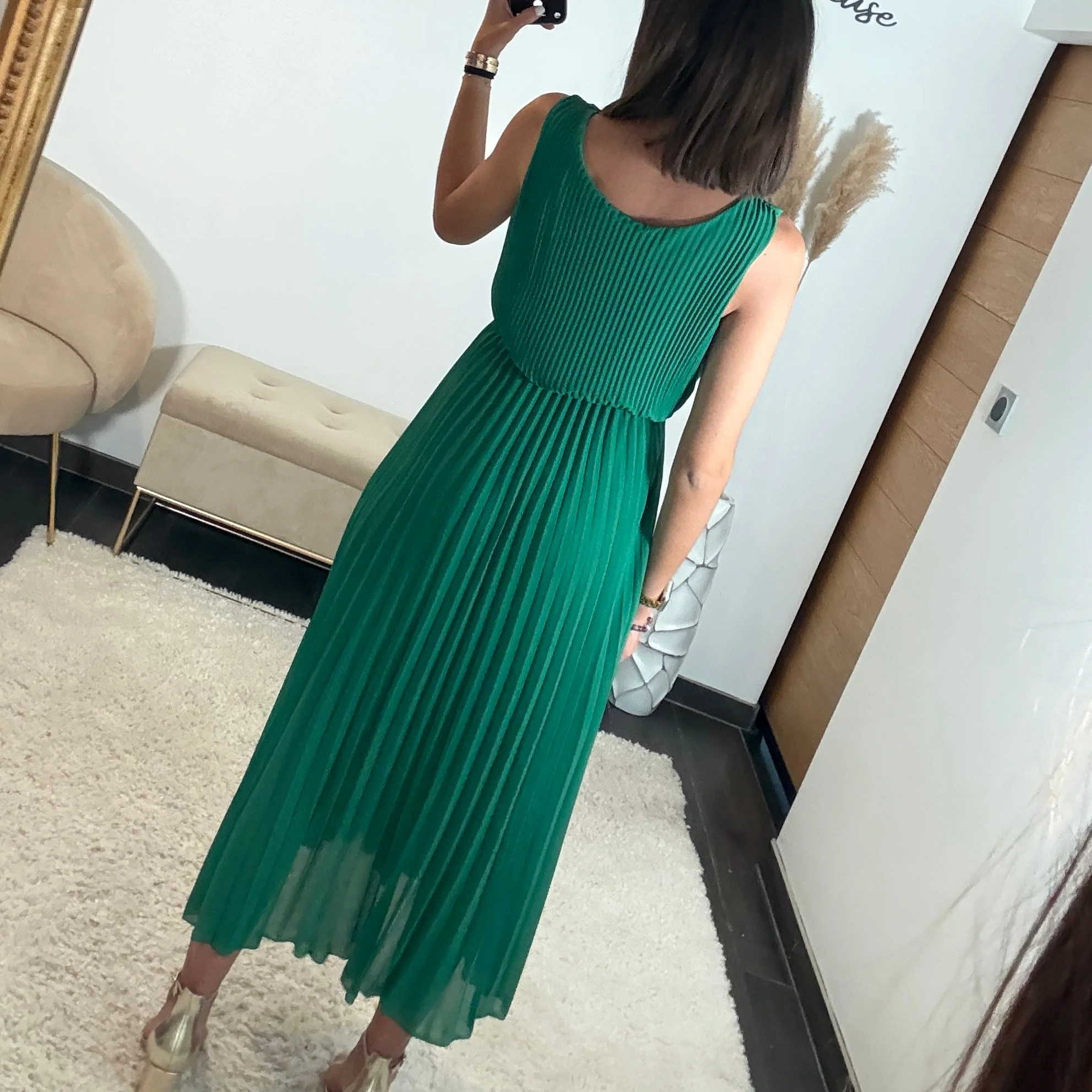 ROBE LONGUE VERT AMBRE - Image 4
