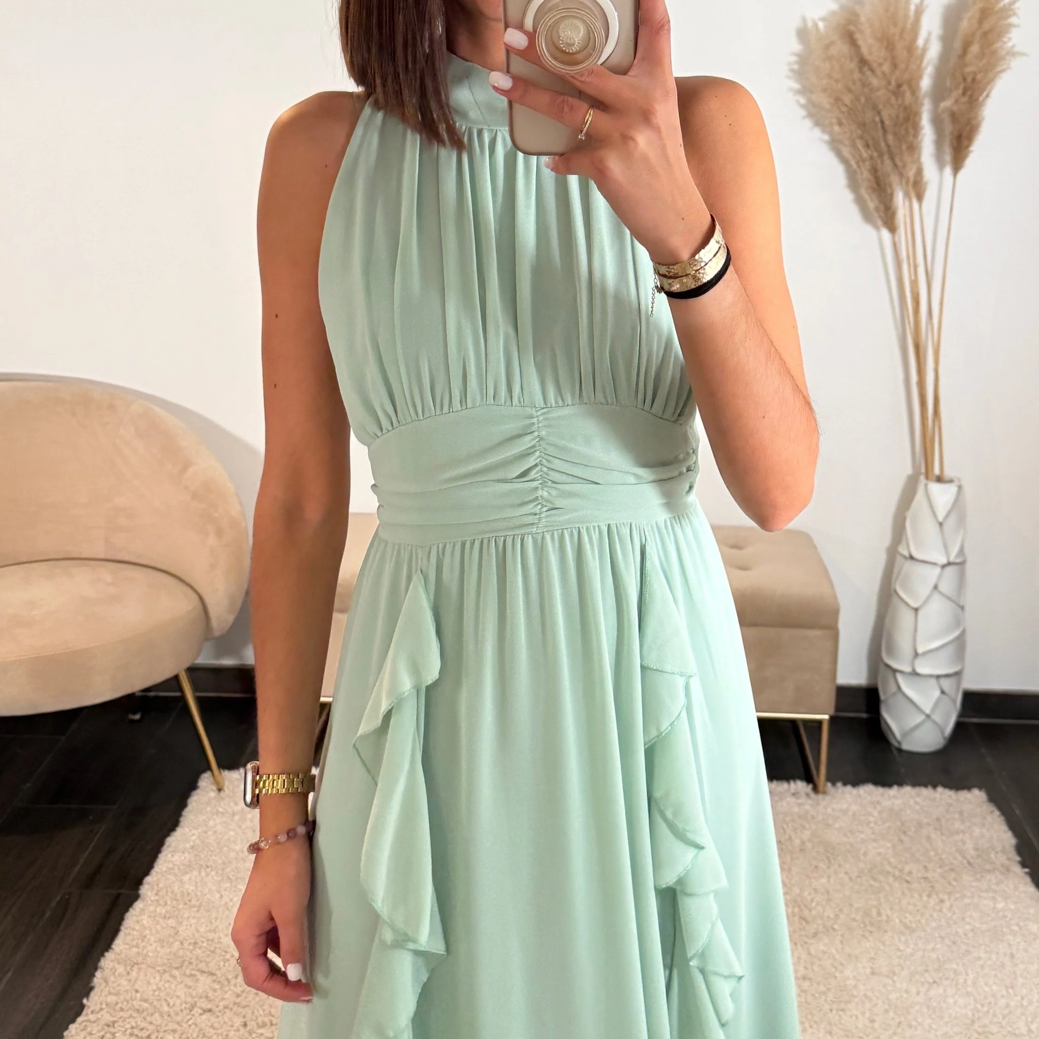 ROBE LONGUE VERT D'EAU JEANNE - Image 2