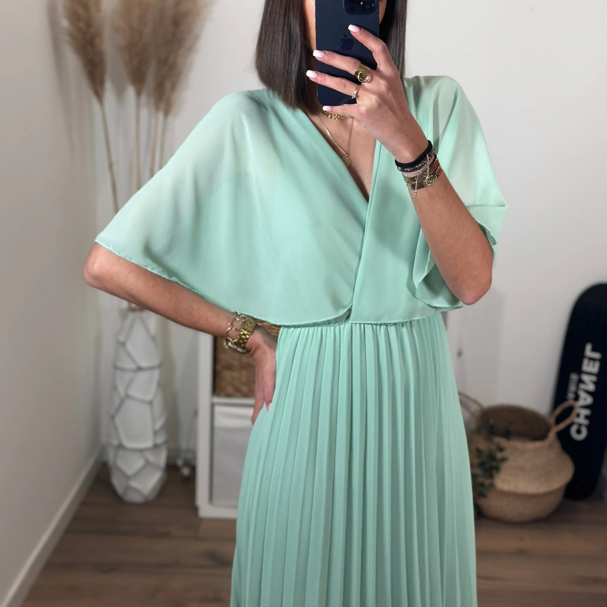 ROBE LONGUE VERT D'EAU JULIA - Image 3
