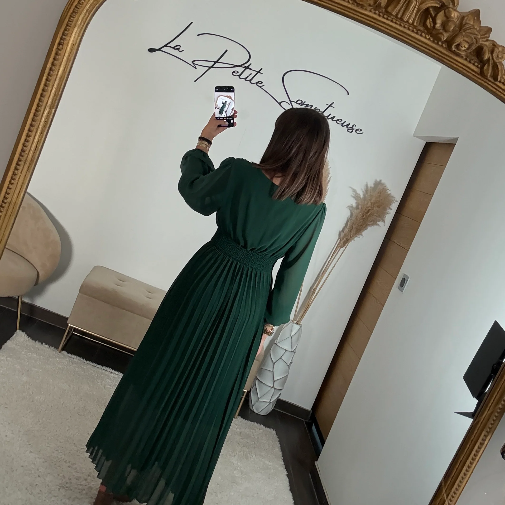 ROBE LONGUE VERT SAPIN KARENA - Image 4