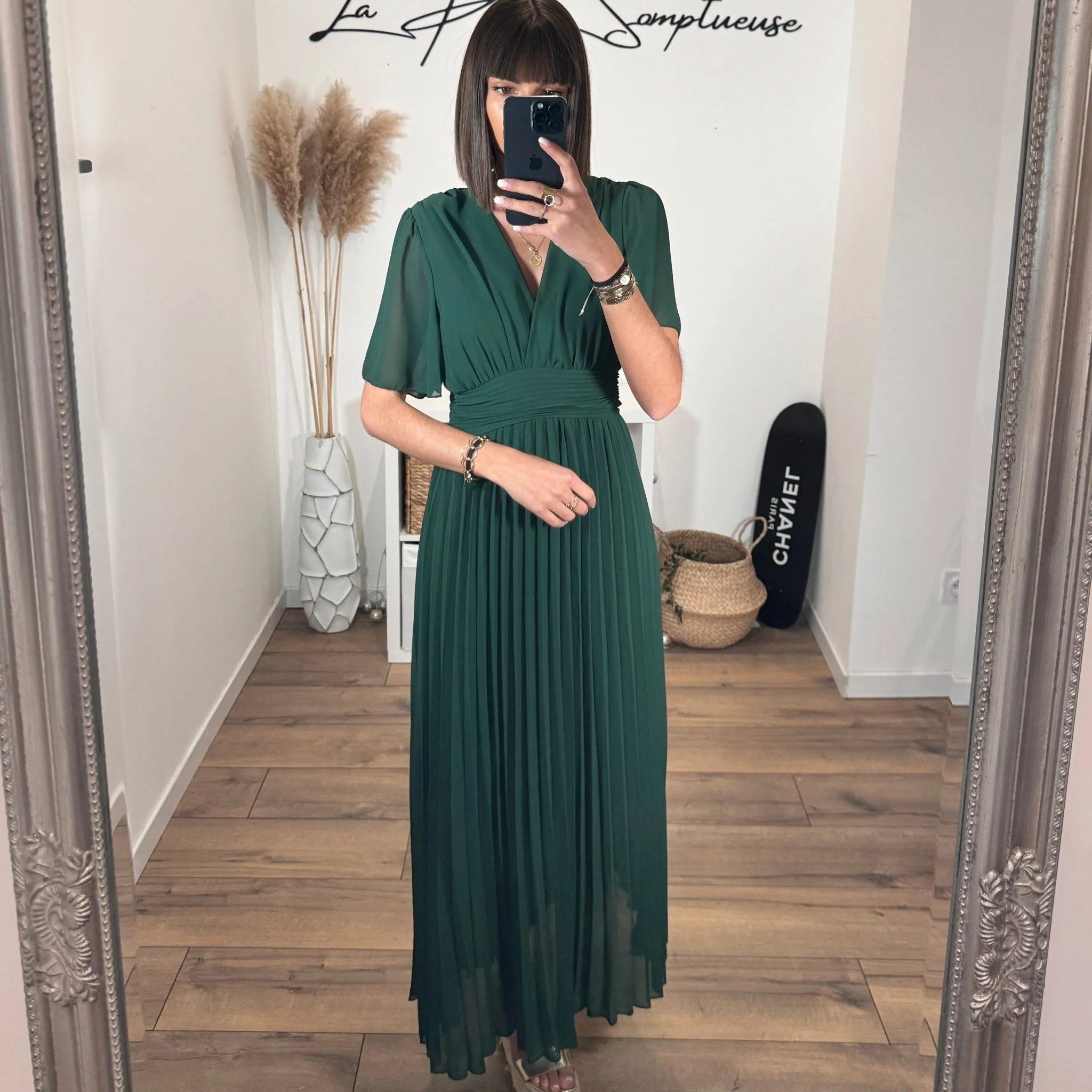 ROBE LONGUE VERT SAPIN KARENE - Image 2