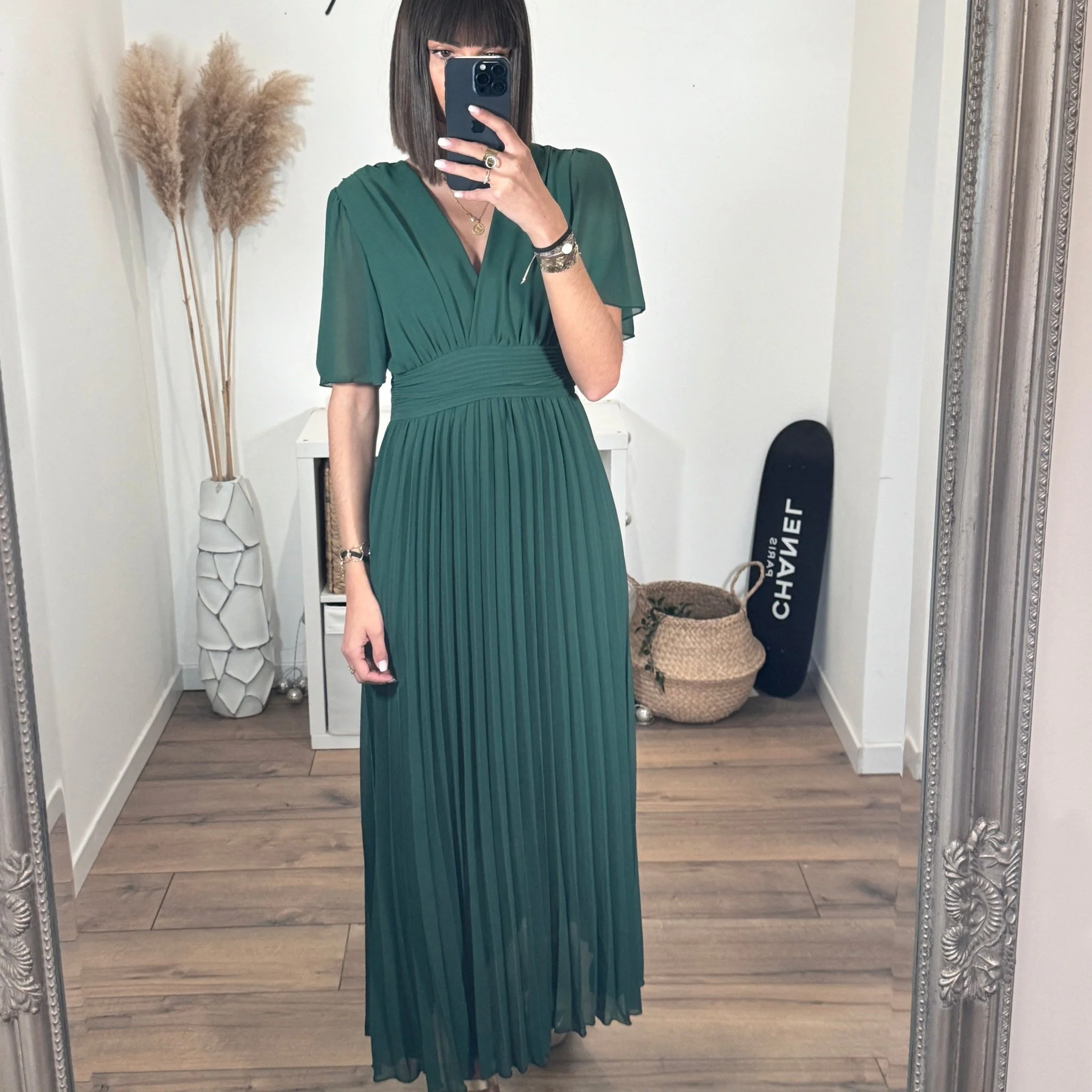 ROBE LONGUE VERT SAPIN KARENE - Image 8