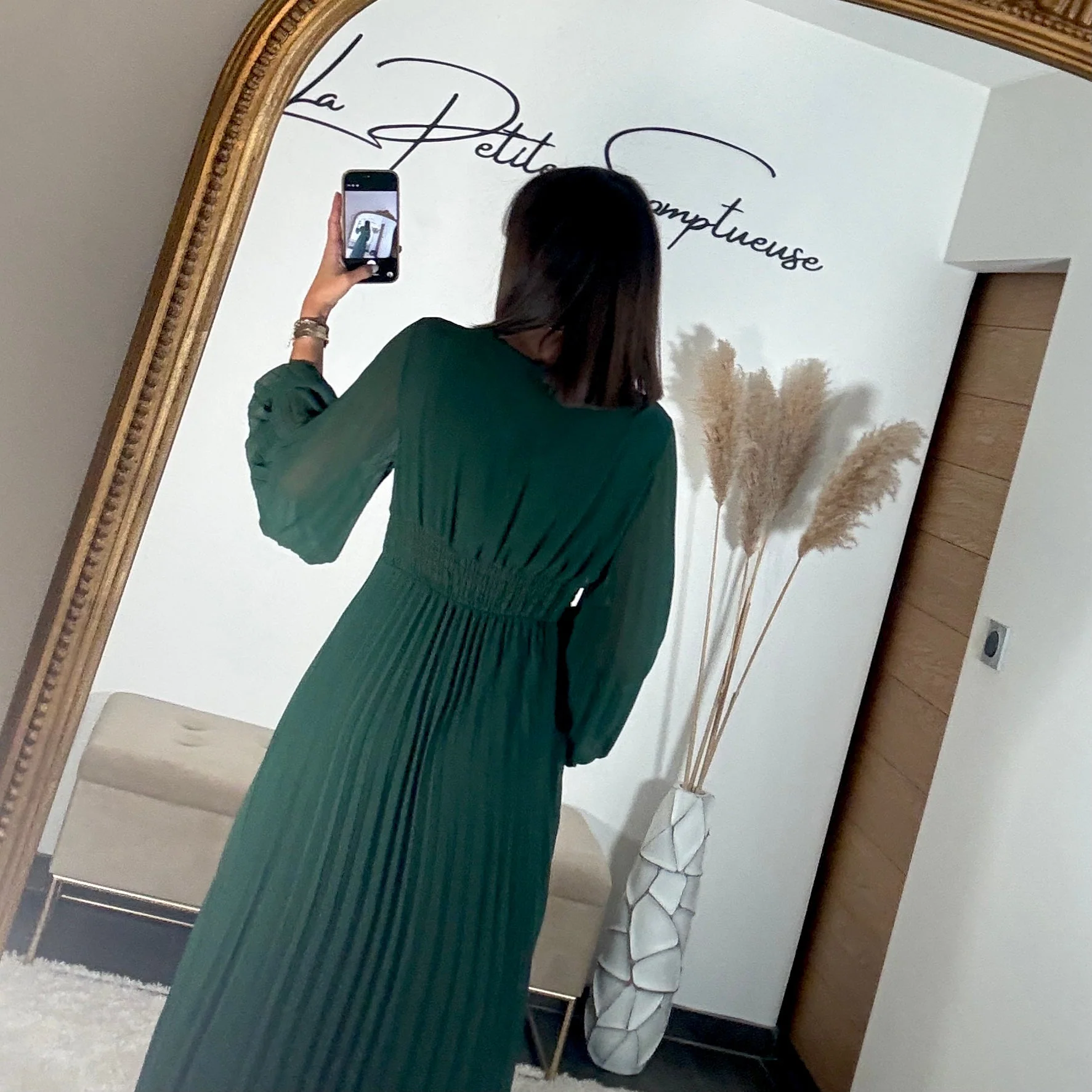 ROBE LONGUE VERT SAPIN MAEVA - Image 3
