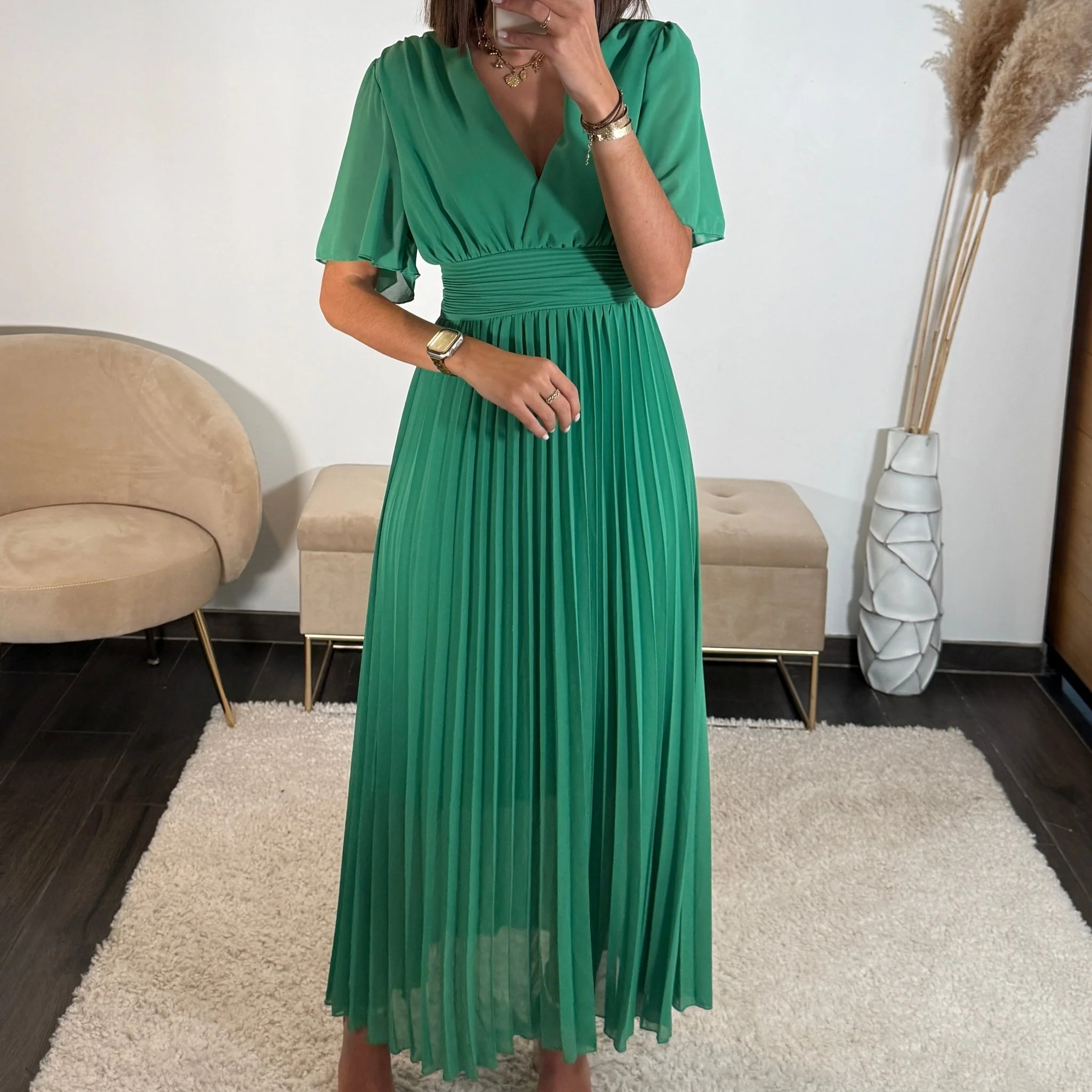 ROBE LONGUE VERTE KARENE