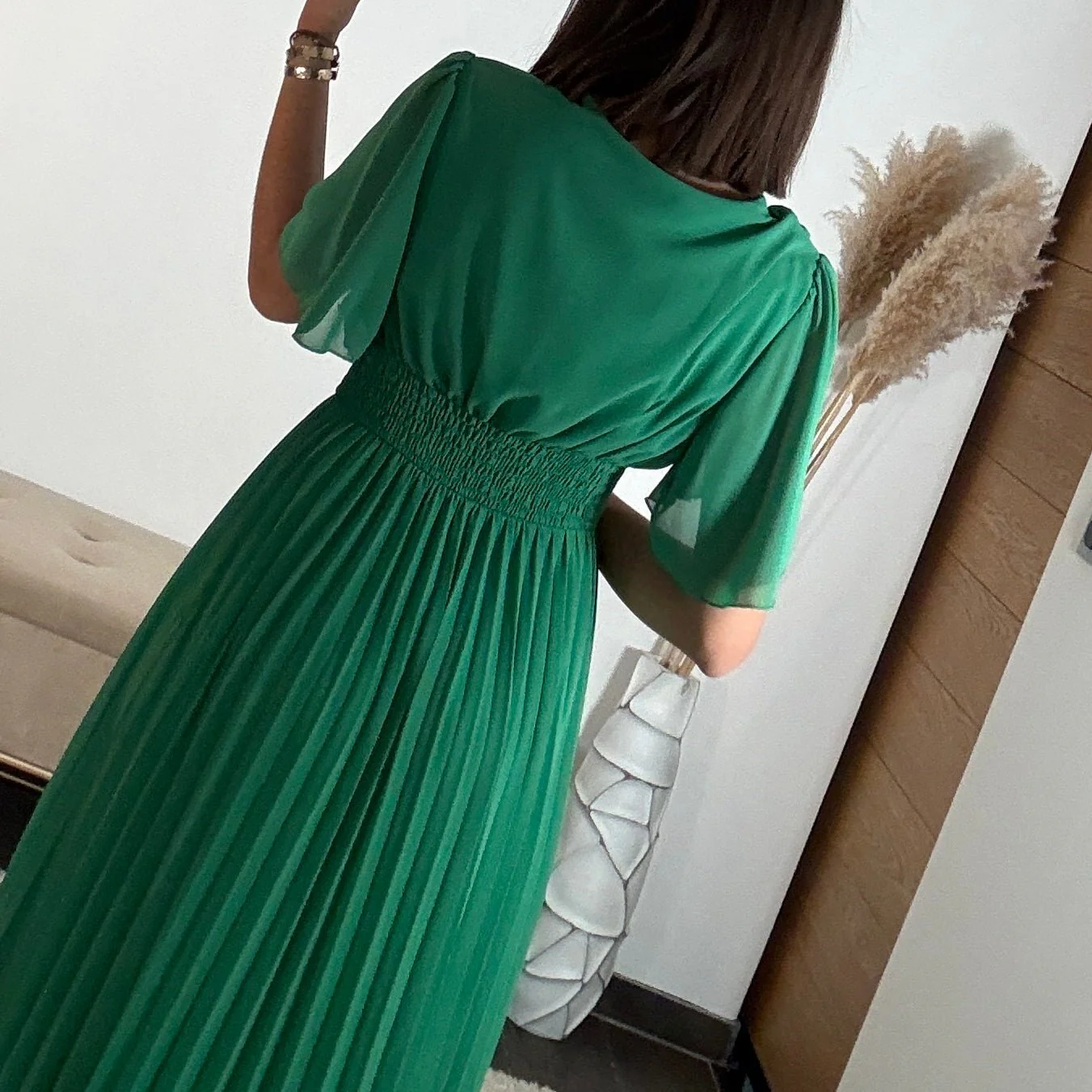 ROBE LONGUE VERTE KARENE - Image 3