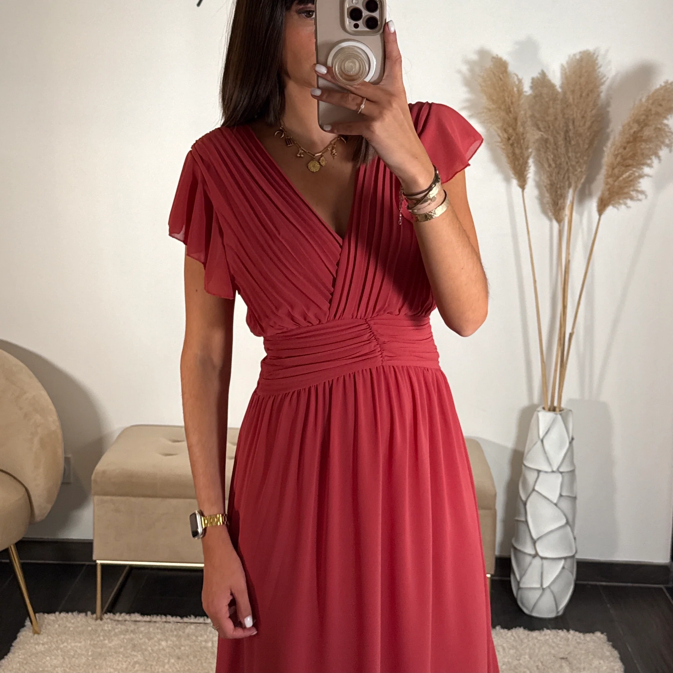 ROBE LONGUE VIEUX ROSE CHARLIE - Image 3