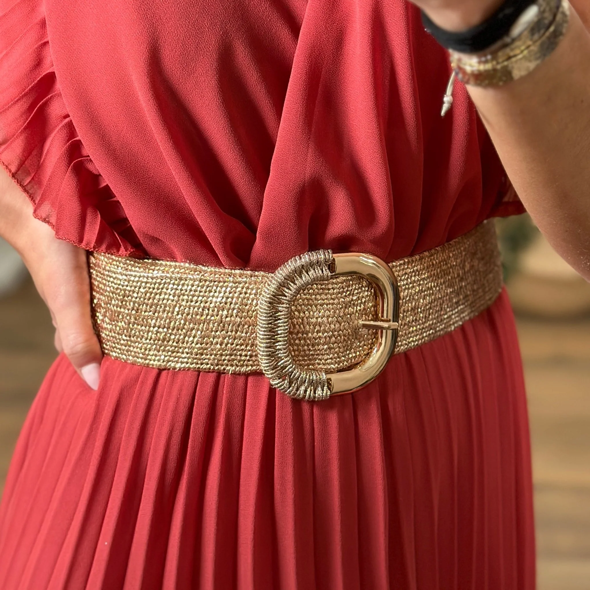 ROBE LONGUE TERRACOTTA/VIEUX ROSE GABRIELLE - Image 4