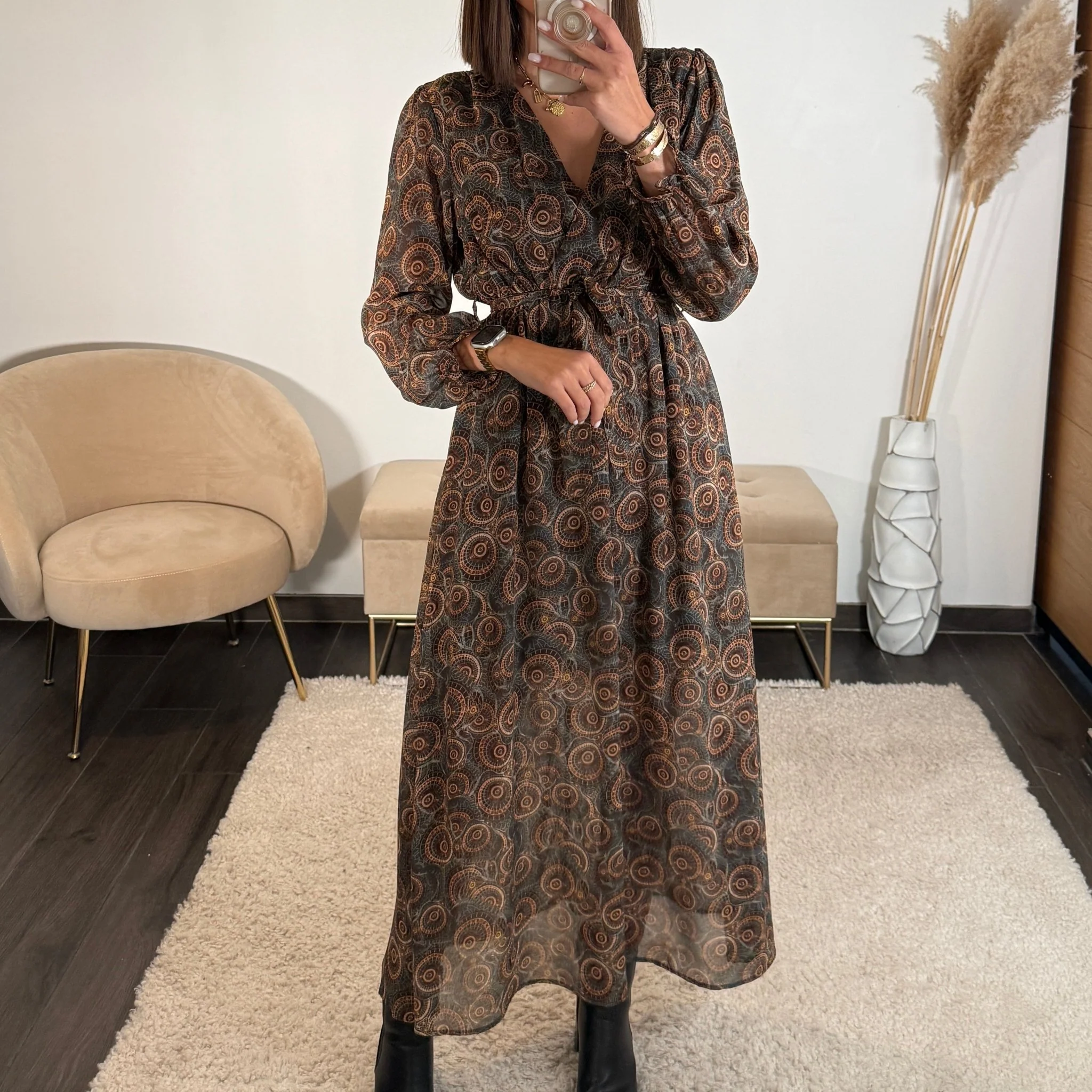 ROBE MARRON CELESTINE