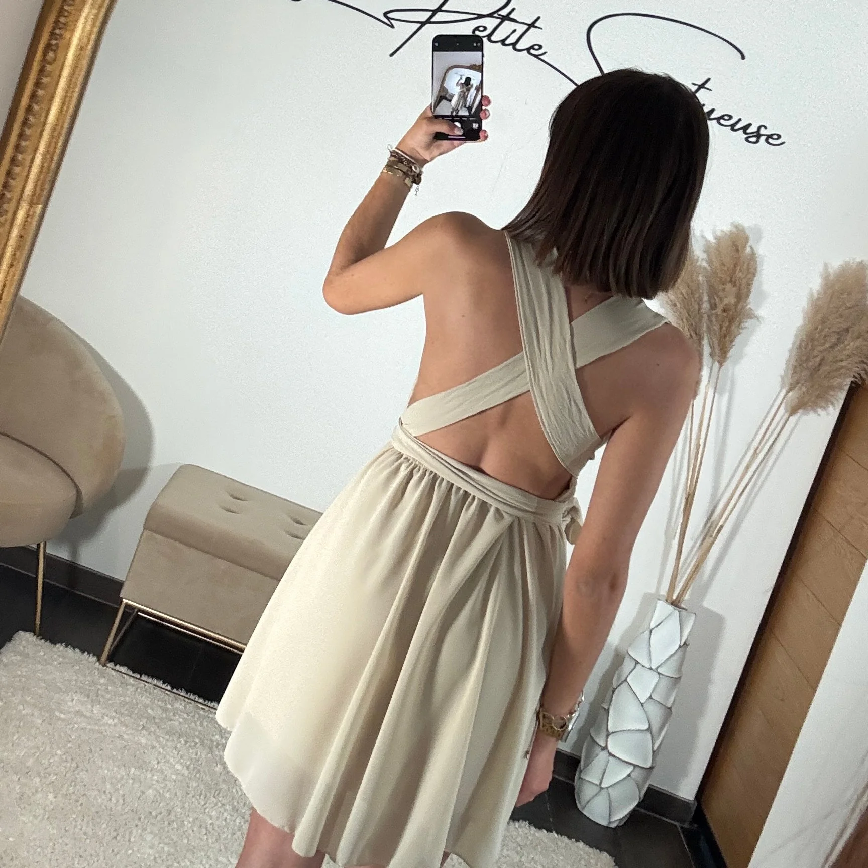 ROBE MULTIPOSITION COURTE BEIGE ATHENA - Image 4