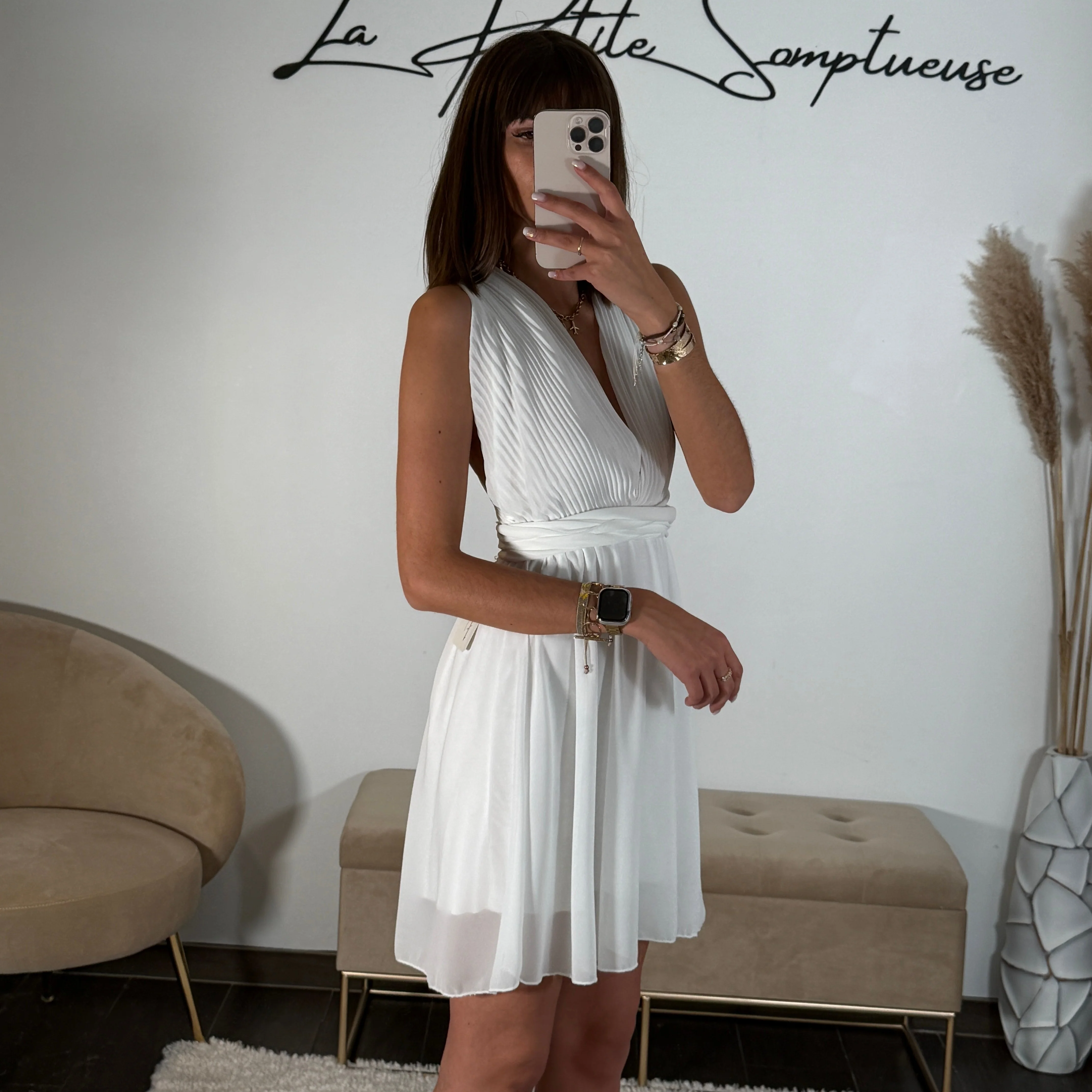 ROBE MULTIPOSITION COURTE BLANCHE ATHENA - Image 3
