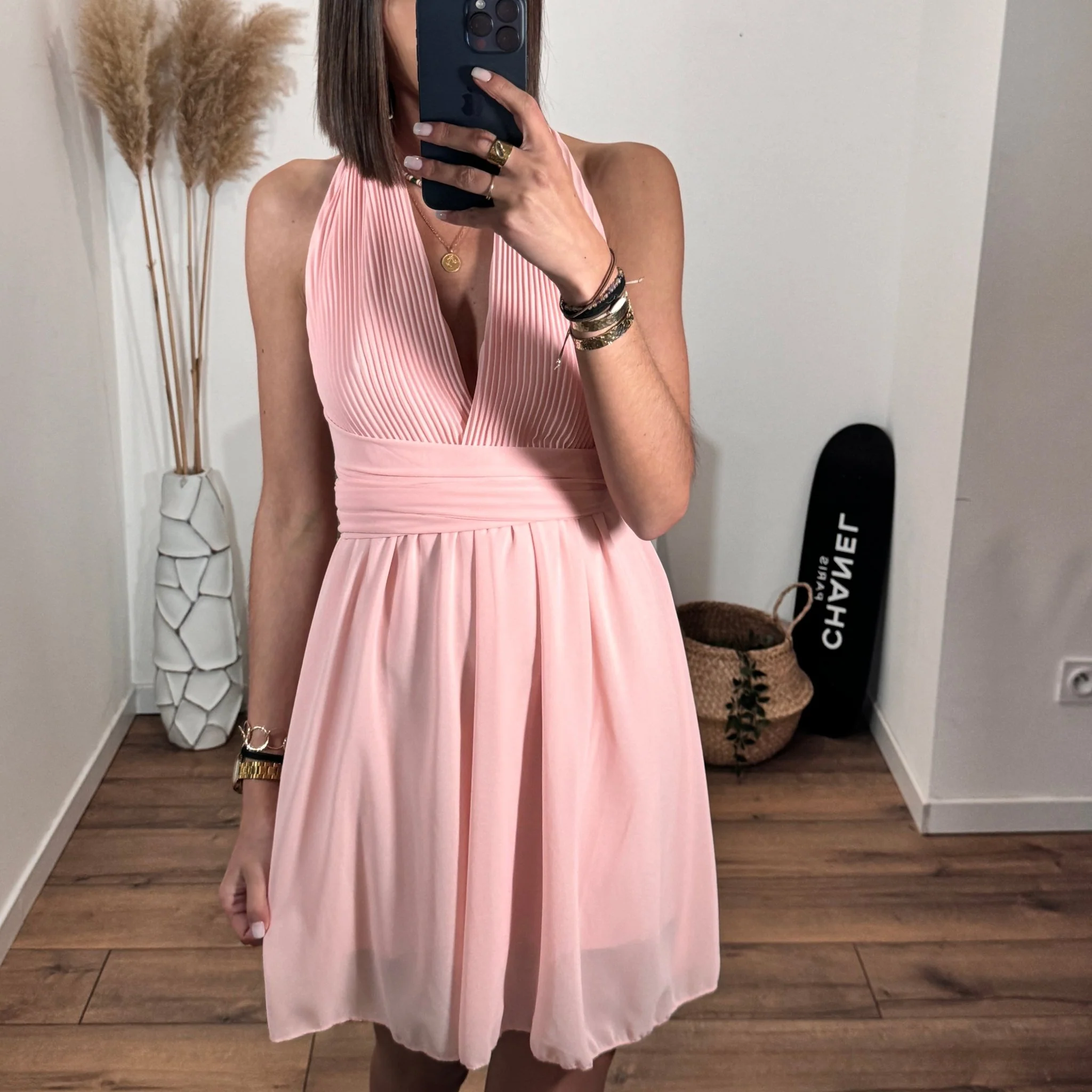 ROBE MULTIPOSITION COURTE ROSE ATHENA - Image 2