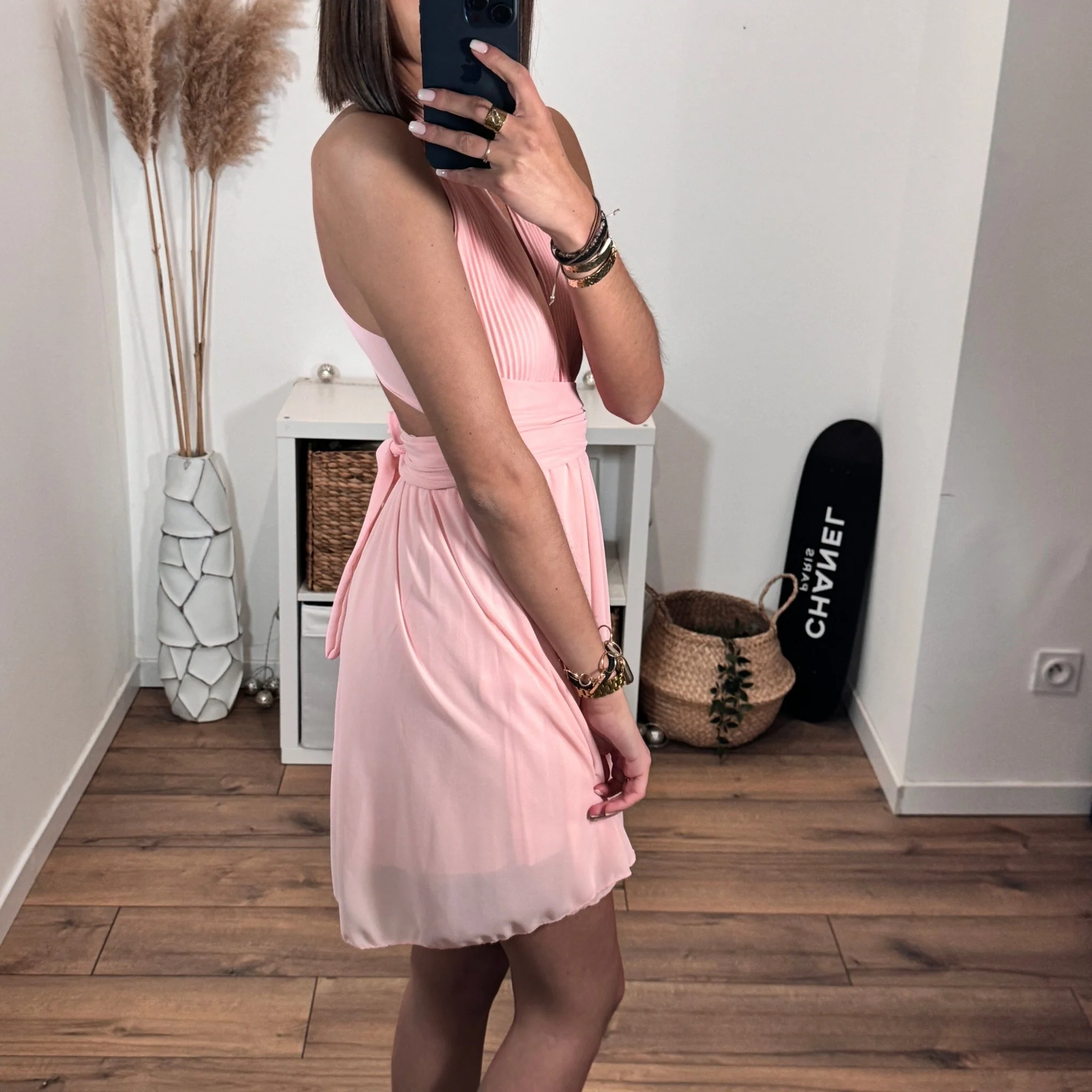 ROBE MULTIPOSITION COURTE ROSE ATHENA - Image 4