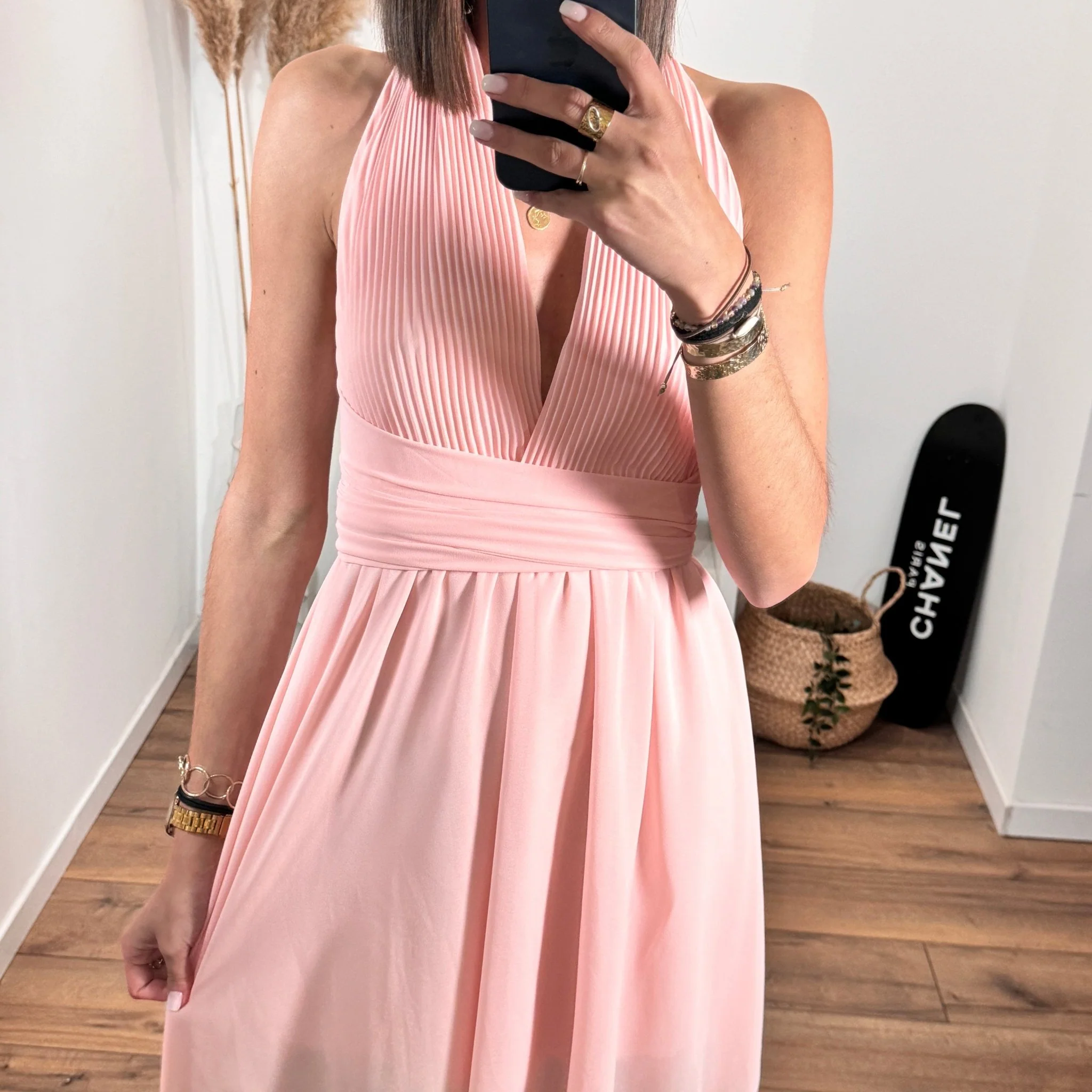 ROBE MULTIPOSITION COURTE ROSE ATHENA - Image 5