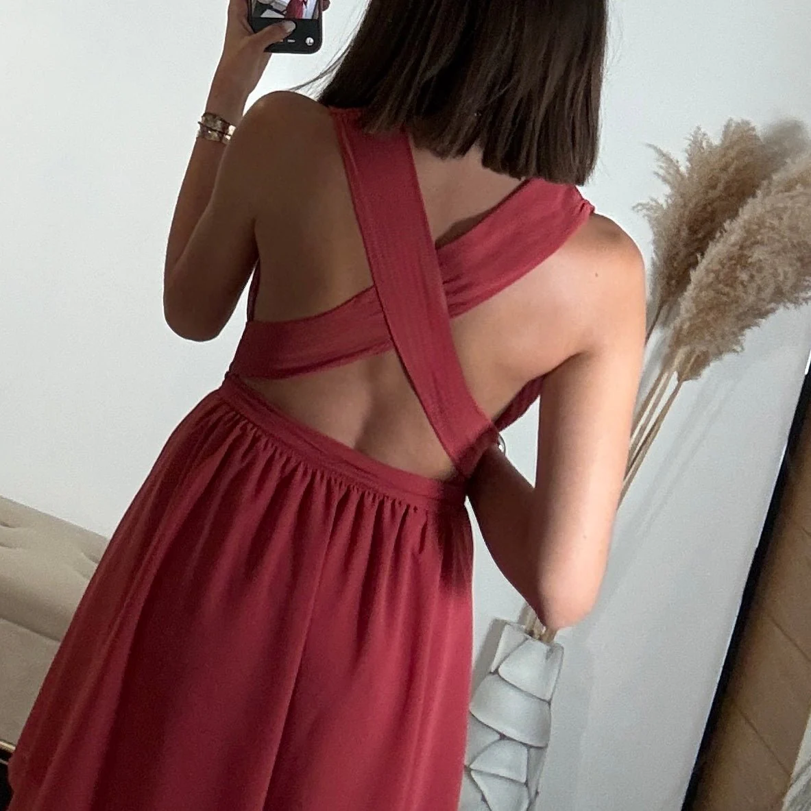 ROBE MULTIPOSITION COURTE VIEUX ROSE ATHENA - Image 4