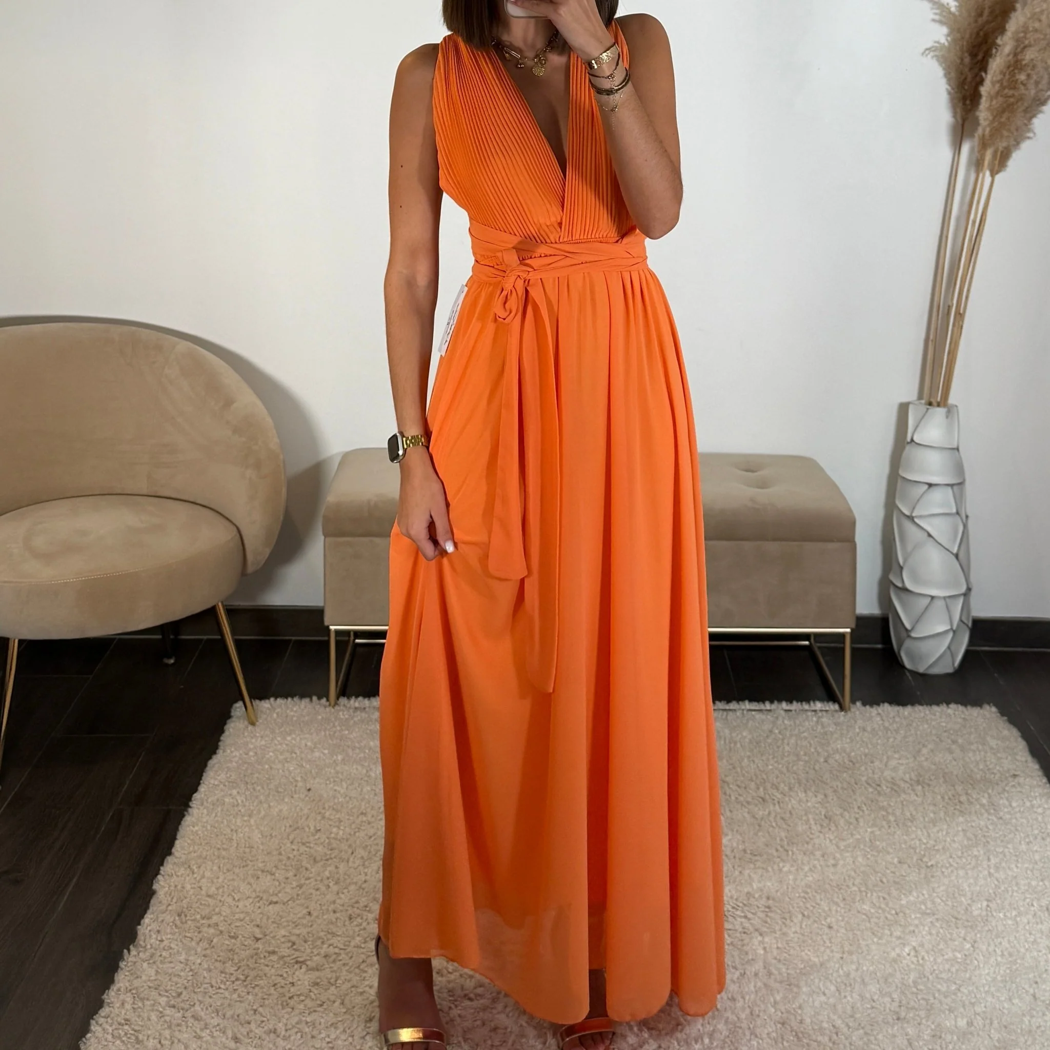 ROBE MULTIPOSITION ORANGE OLYMPE
