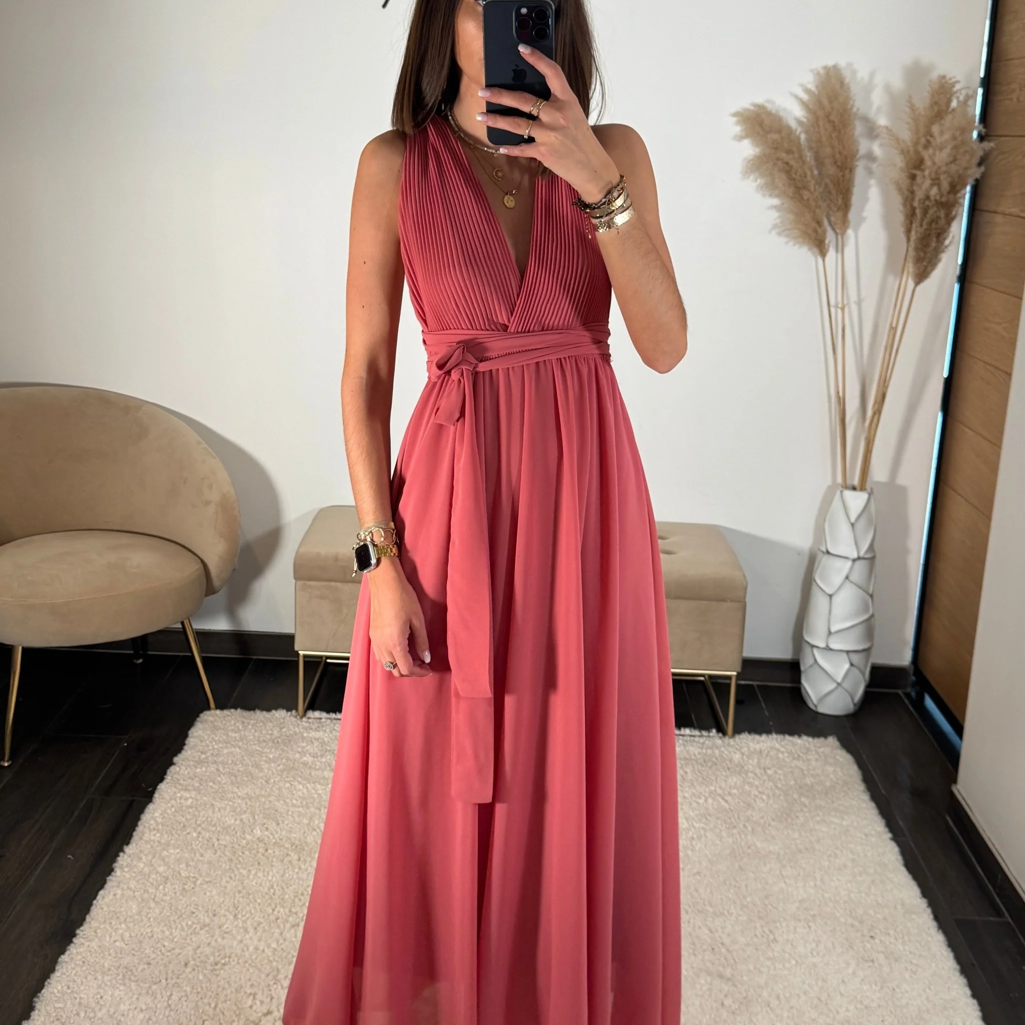 ROBE MULTIPOSITION VIEUX ROSE OLYMPE - Image 2