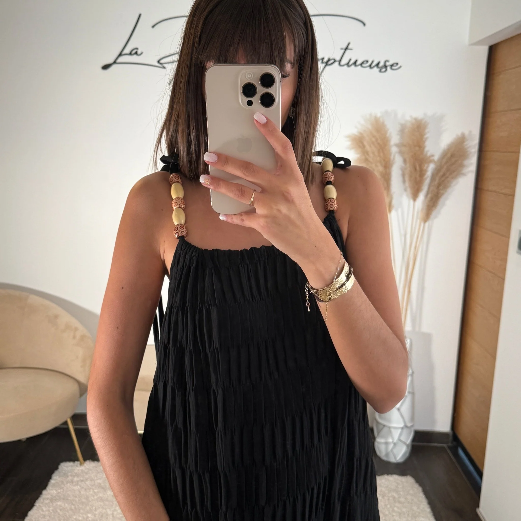 ROBE NOIRE PERLES - Image 3