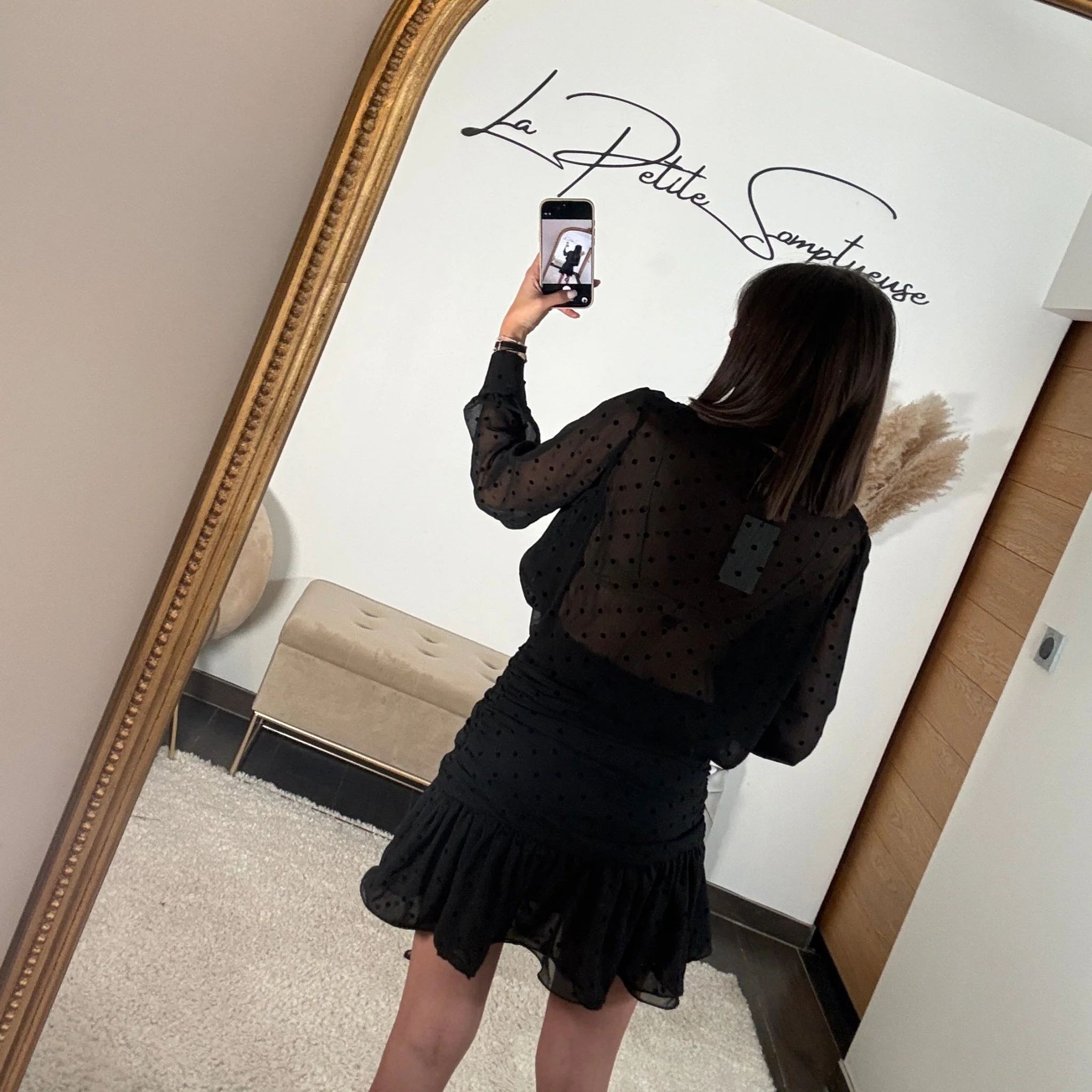 ROBE NOIRE A POIS OLIVIA - Image 4