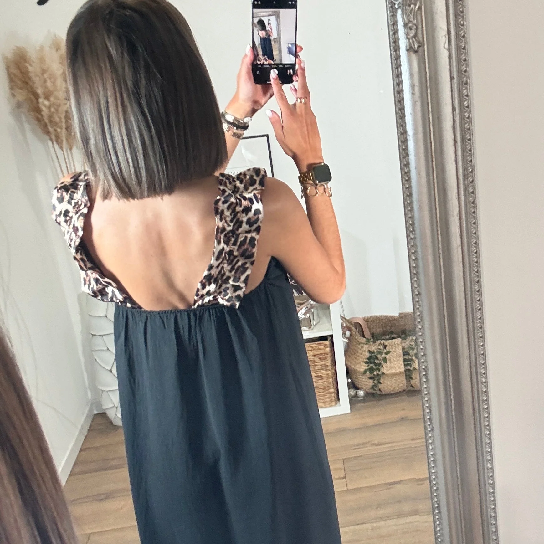 ROBE NOIRE ET LEOPARD TANIA - Image 4
