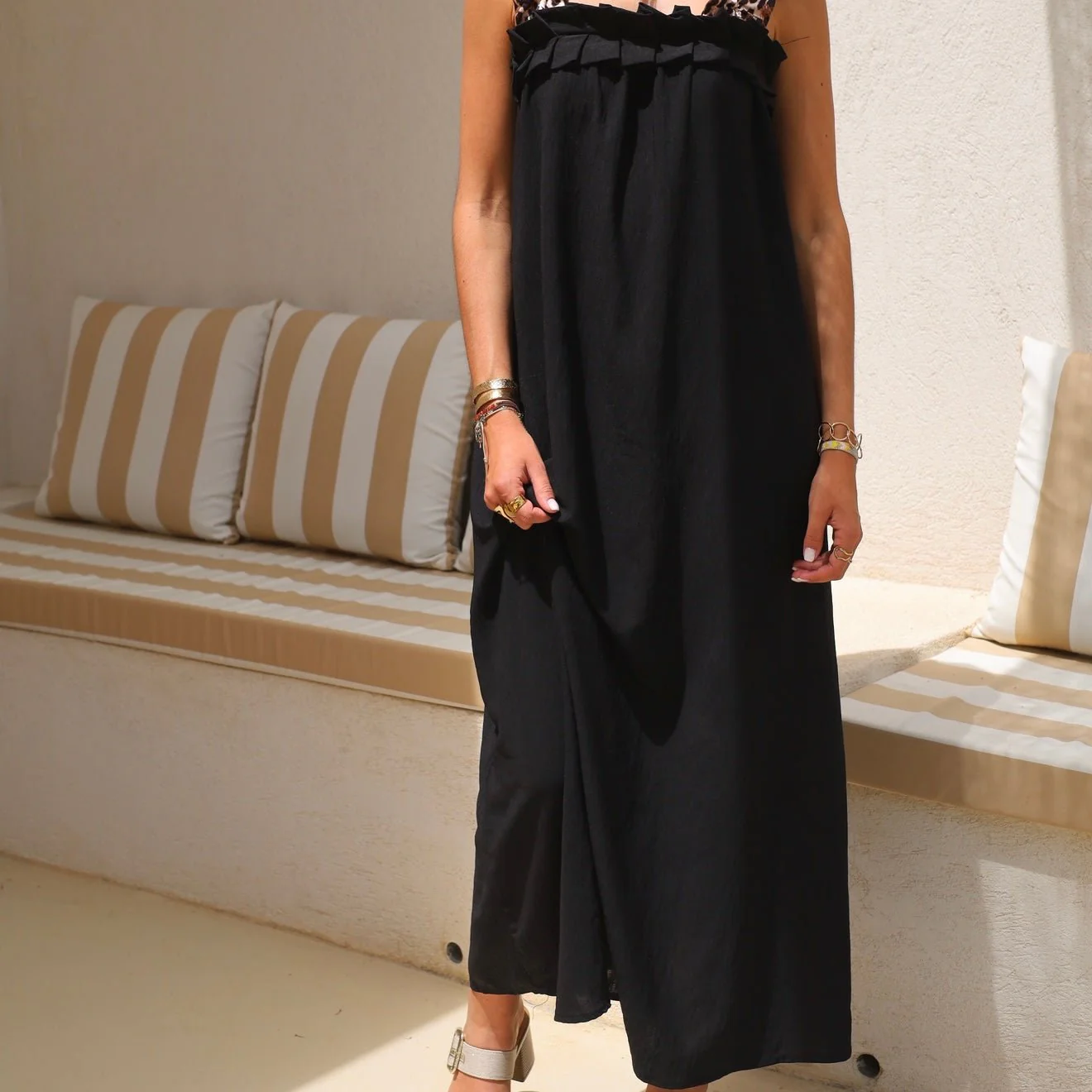 ROBE NOIRE ET LEOPARD TANIA - Image 5