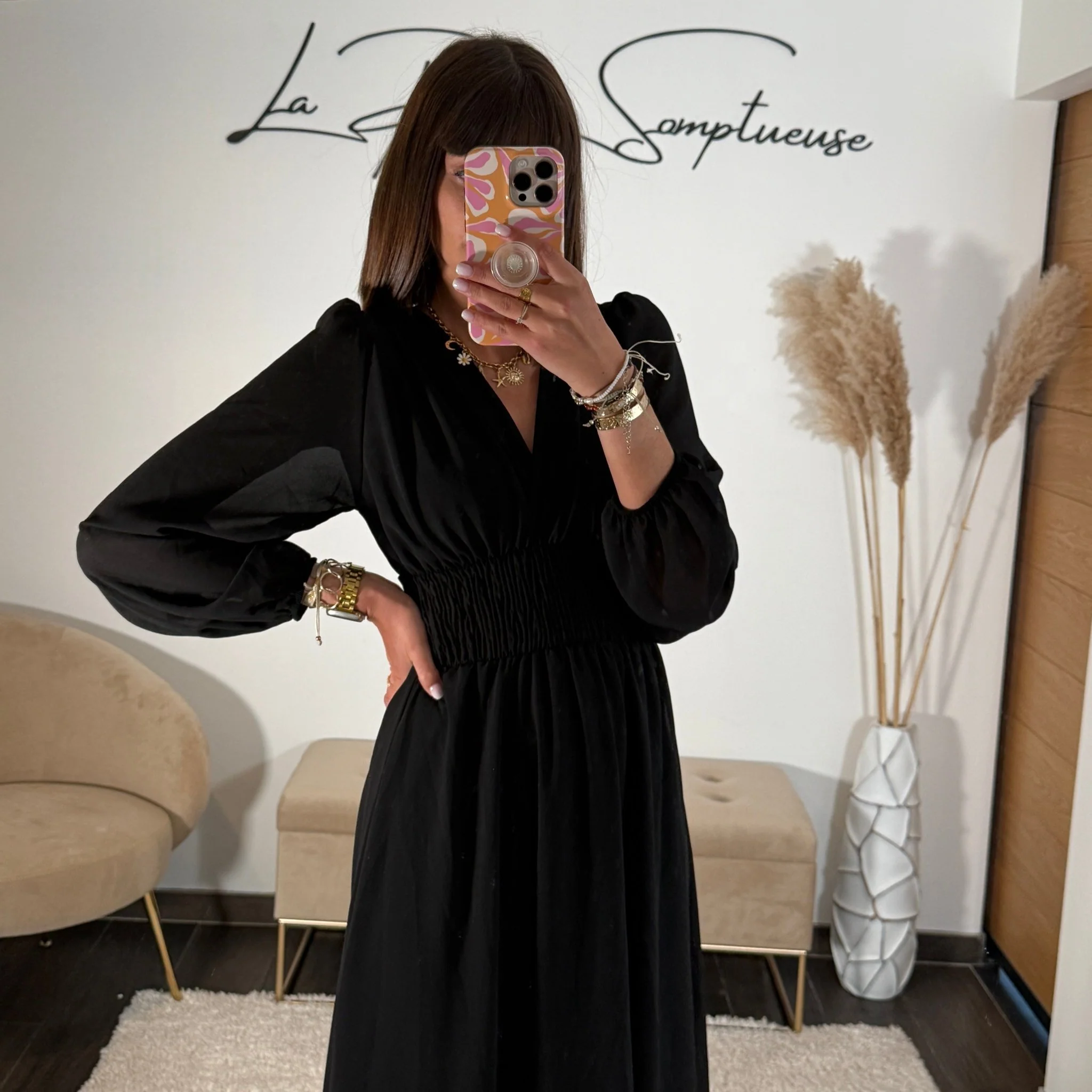 ROBE NOIRE FLUIDE MARTA - Image 4