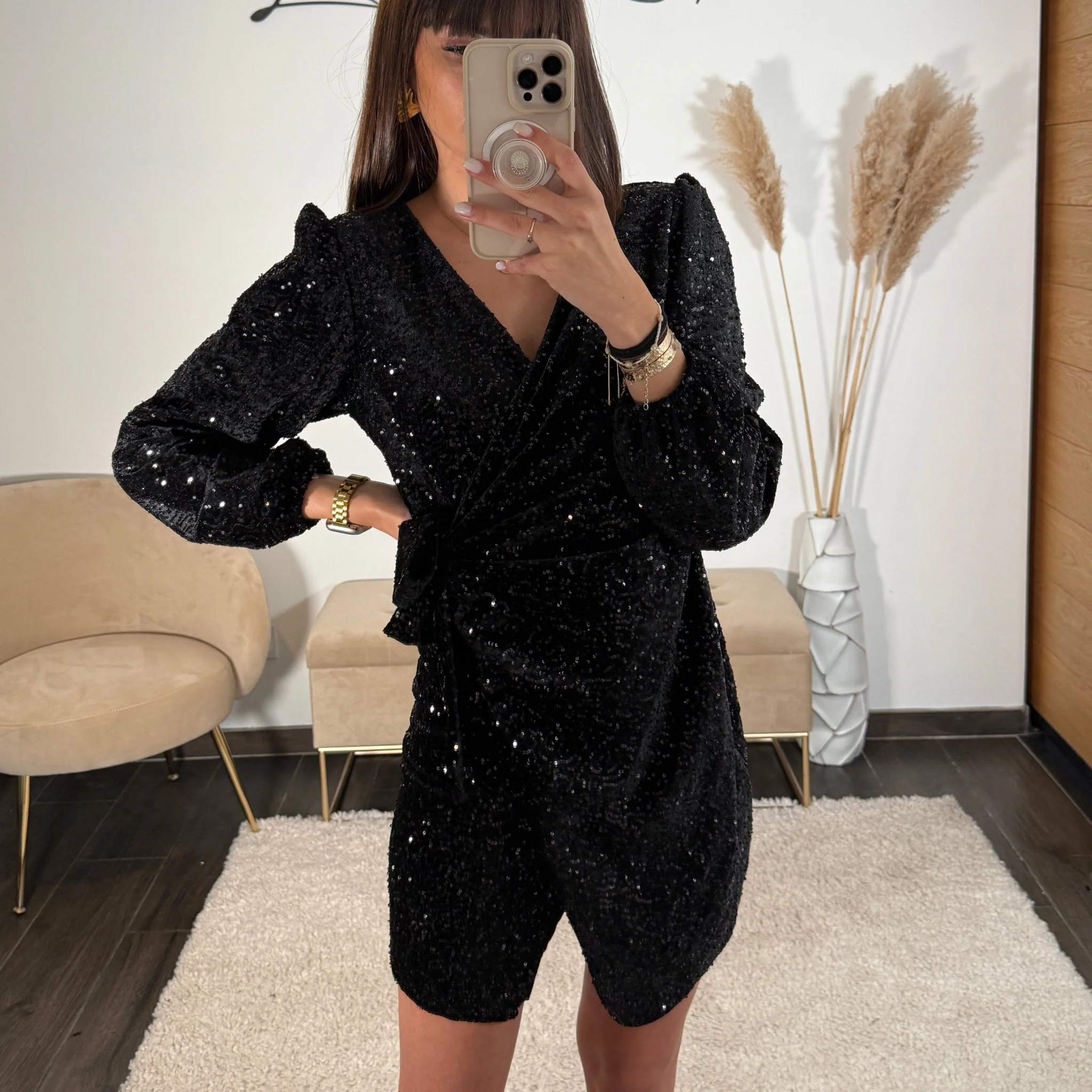 ROBE NOIRE NOUEE JADE