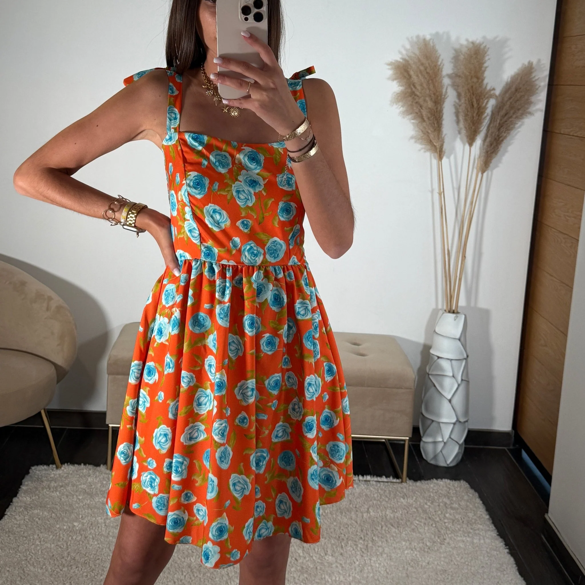 ROBE ORANGE ALINA