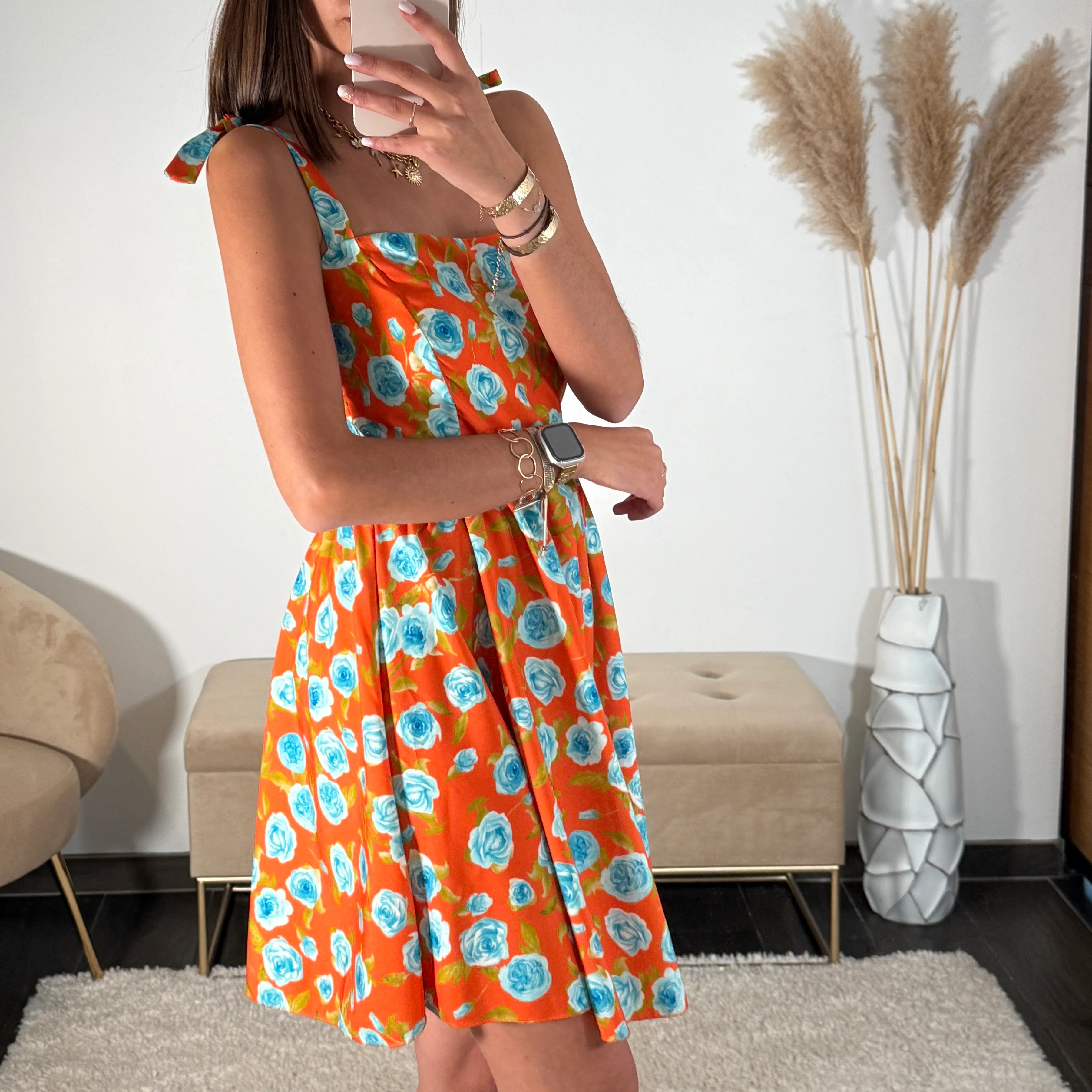 ROBE ORANGE ALINA - Image 2